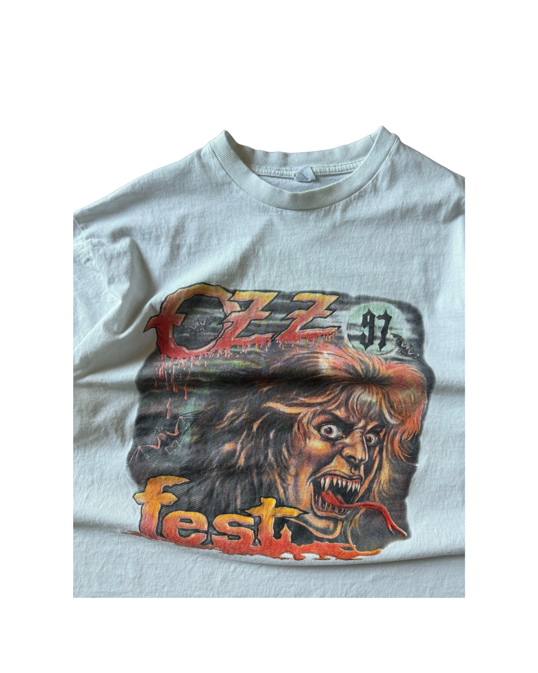 1997 ozz fest ozzy osbourne parking lot boot shirt