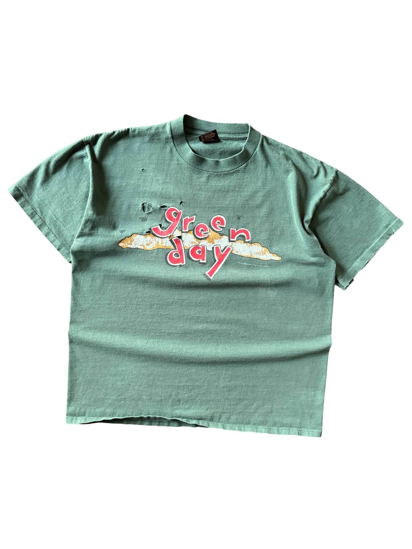 1994 distressed Green Day "dookie" band shirt