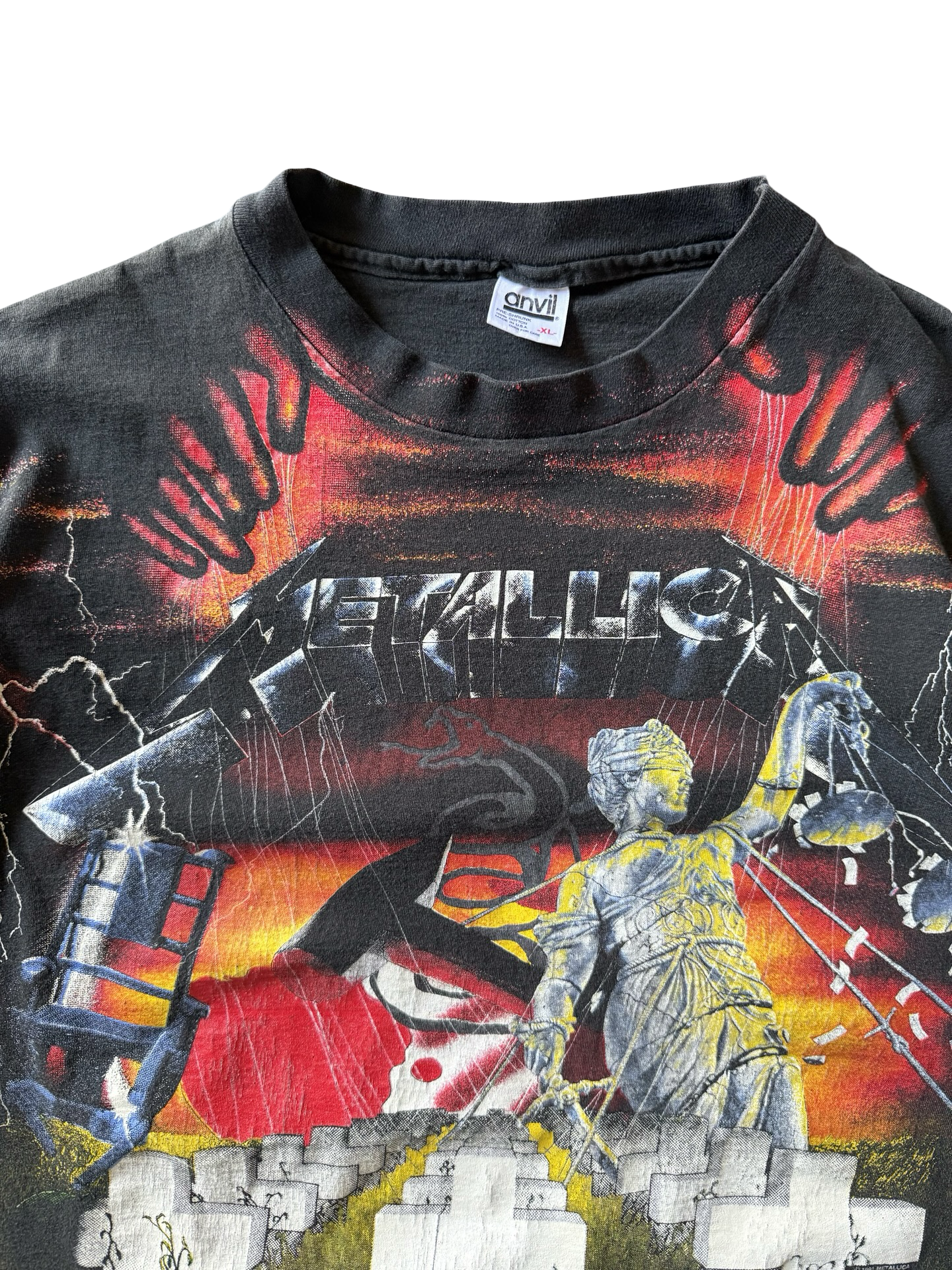 1991 Metallica "album collage" all over print band shirt