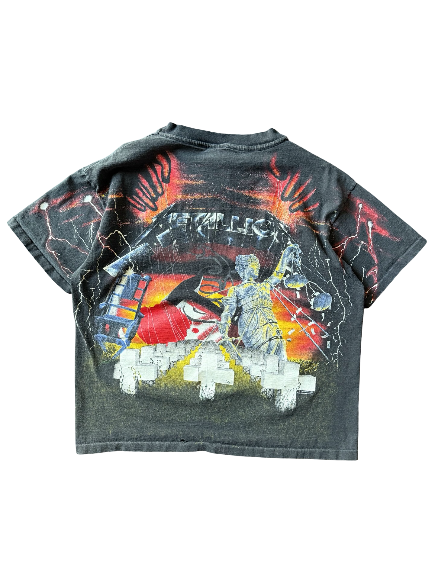 1991 Metallica "album collage" all over print band shirt