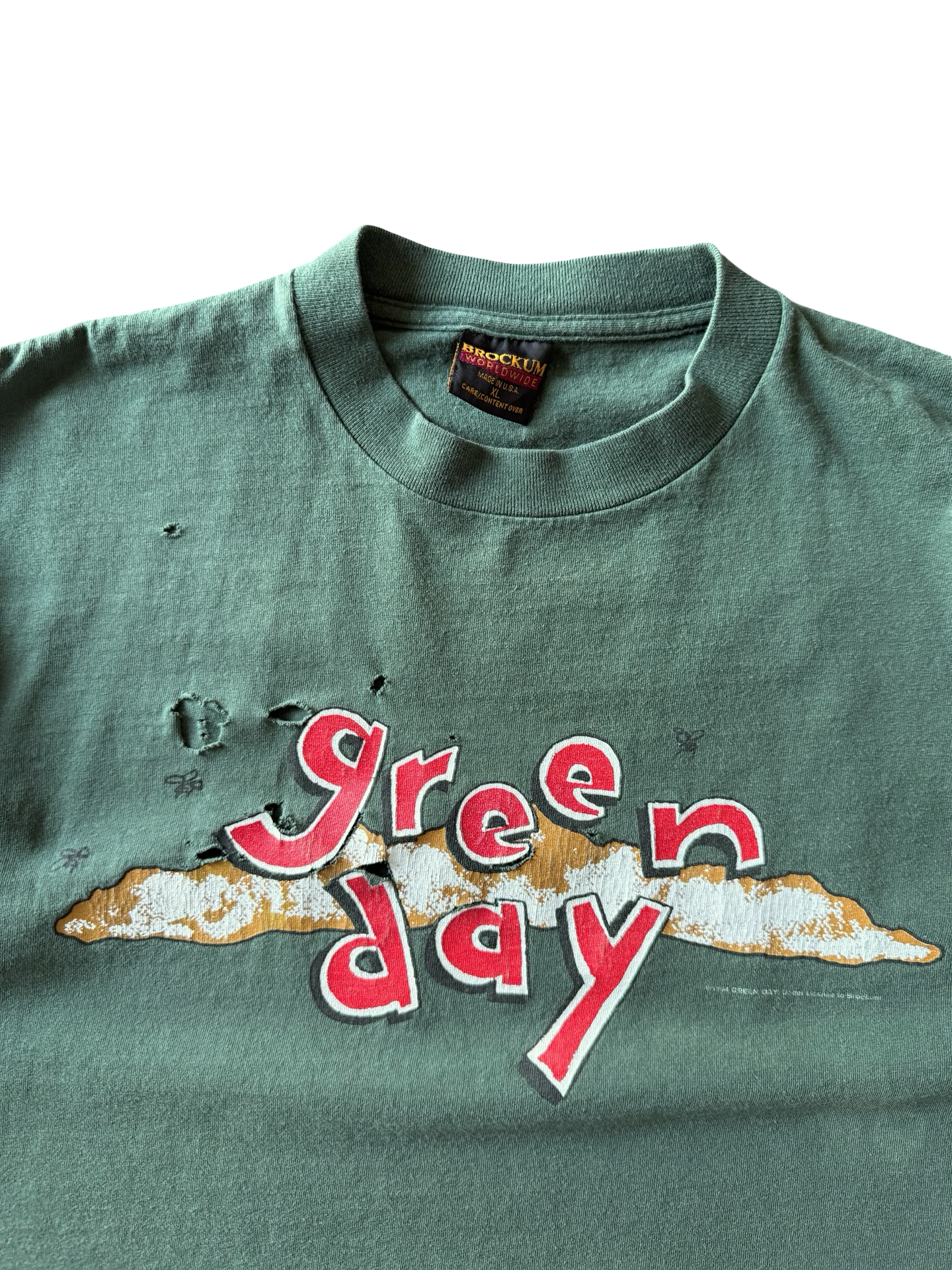 1994 distressed Green Day "dookie" band shirt