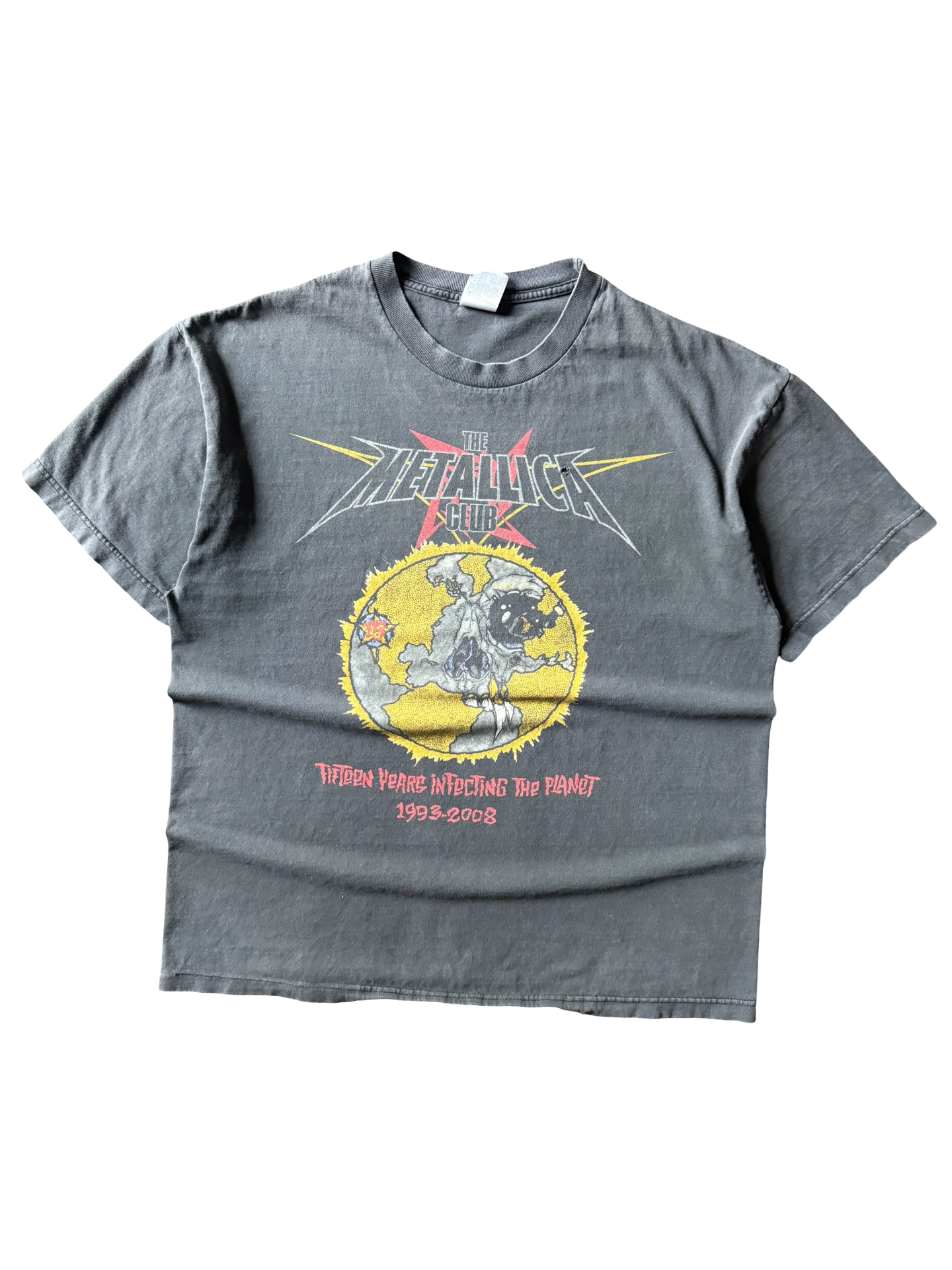 2008 faded Metallica Club "infecting the planet" band shirt