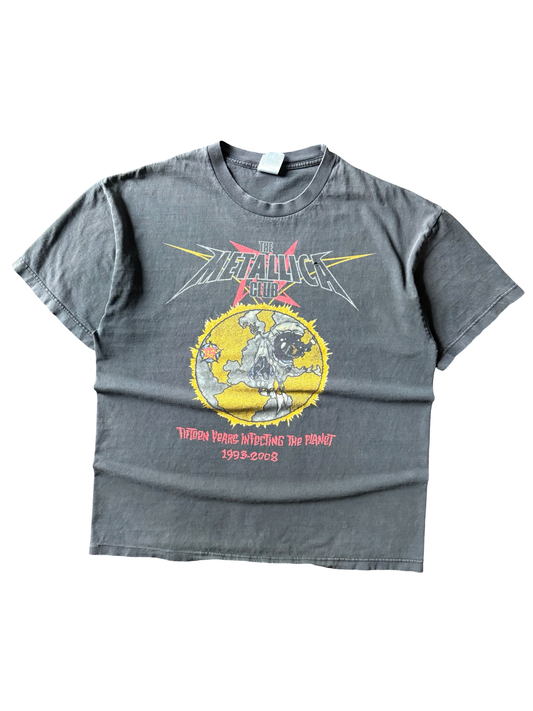 2008 faded Metallica Club "infecting the planet" band shirt