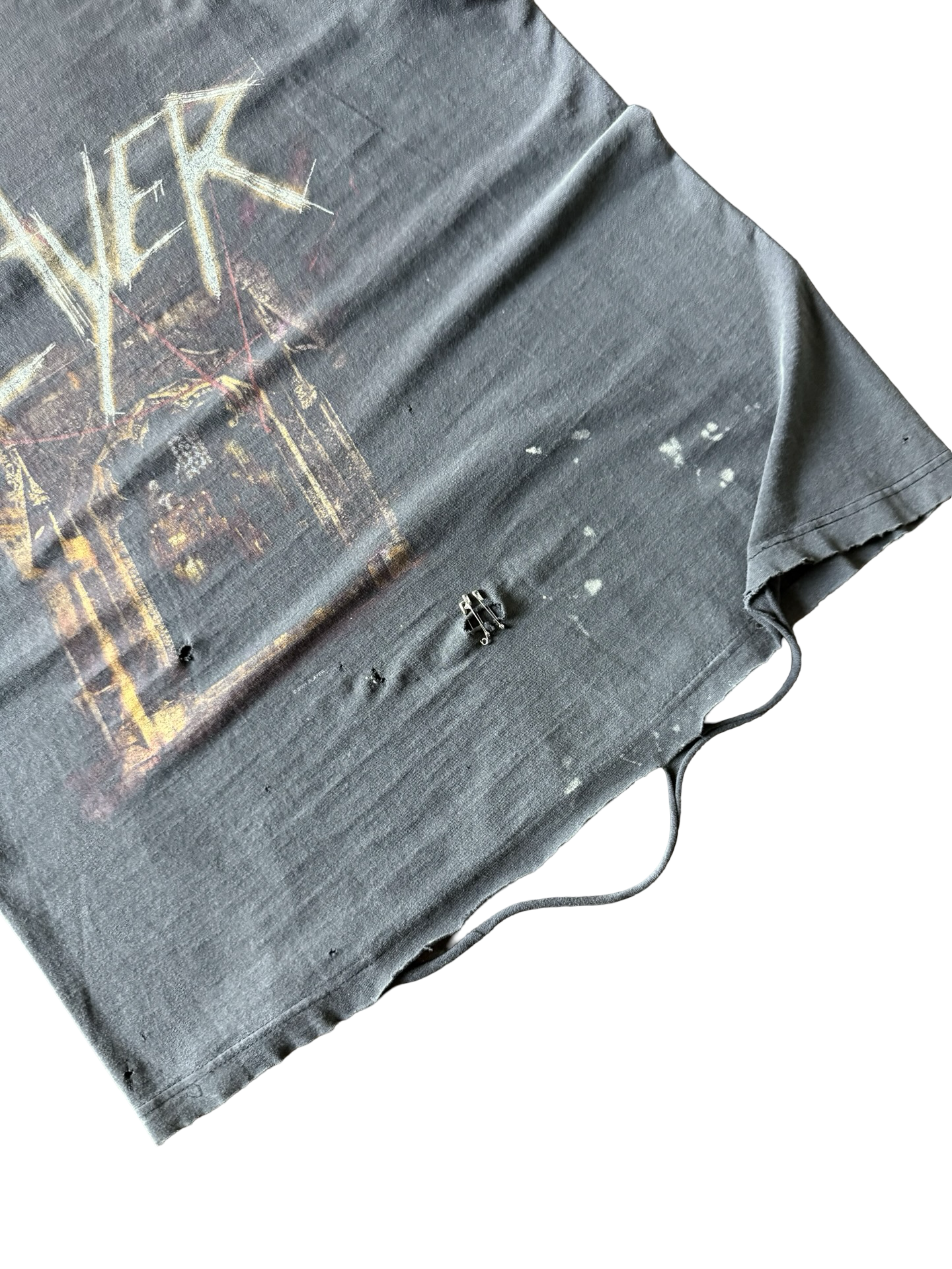 2001 faded & distressed euro Slayer "god hates us all" band shirt