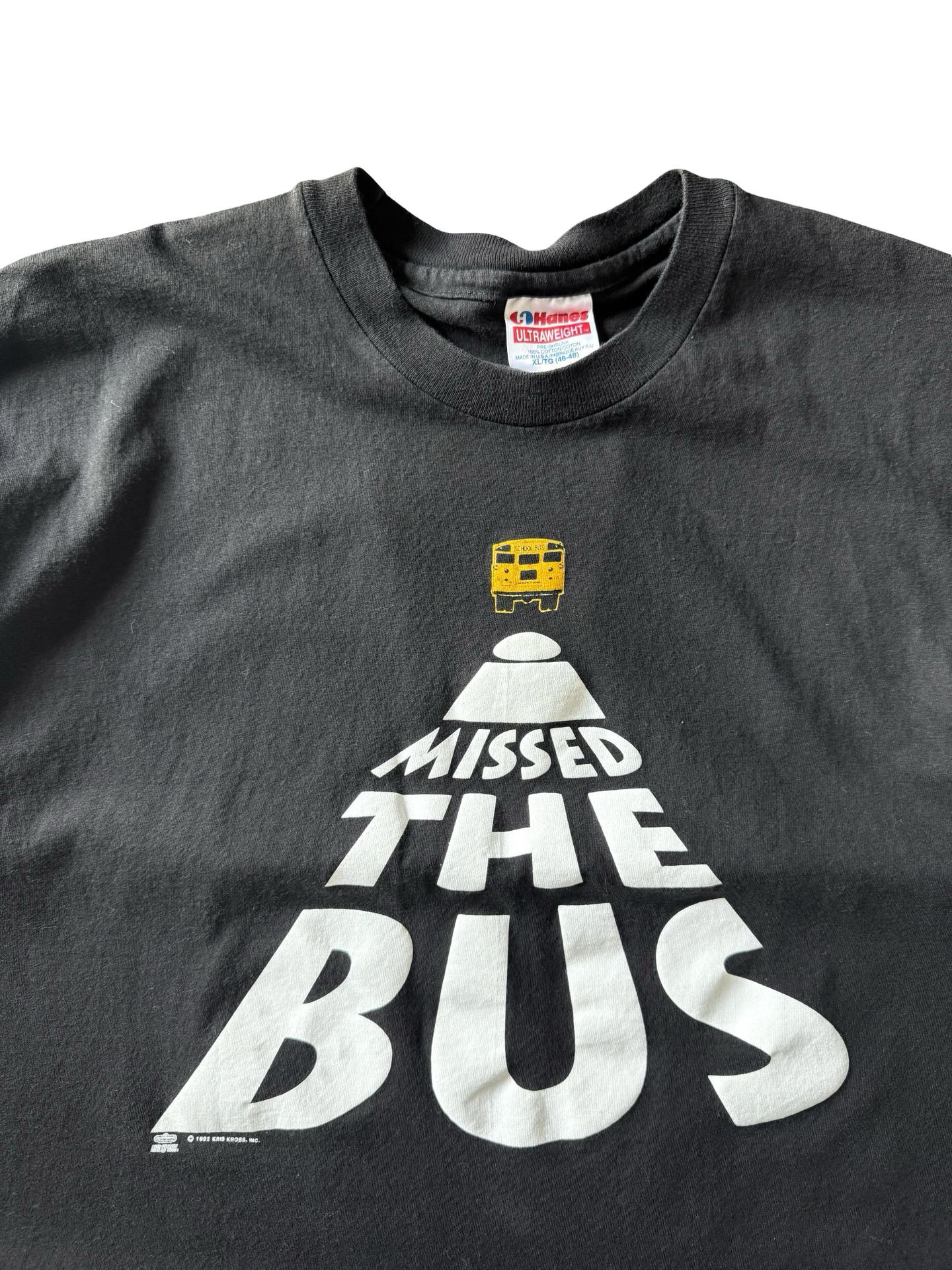 1992 Kriss Kross "missed the bus" rap shirt