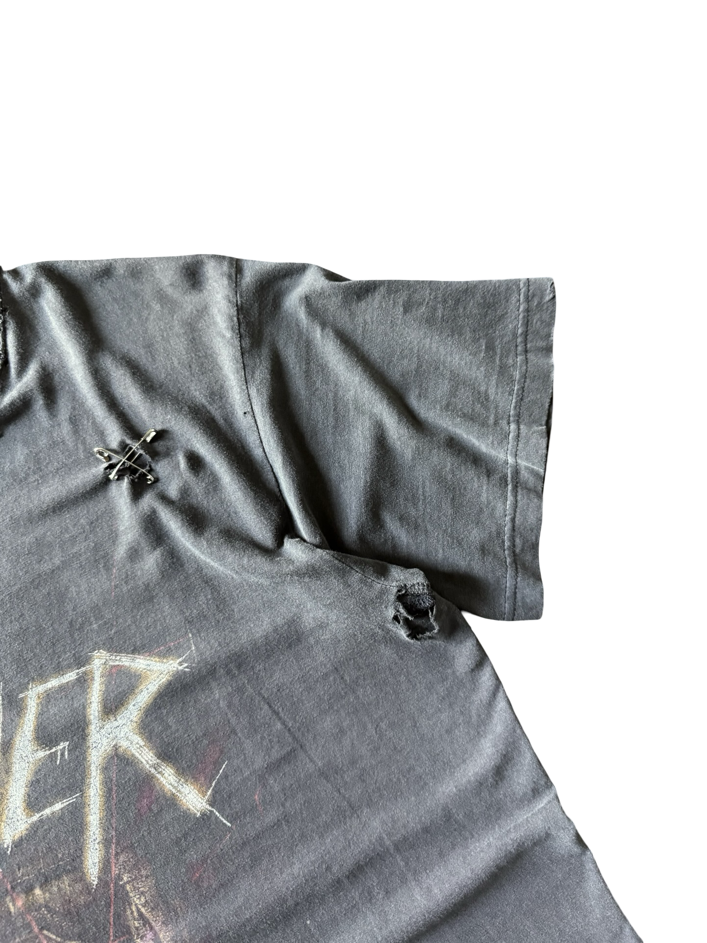 2001 faded & distressed euro Slayer "god hates us all" band shirt