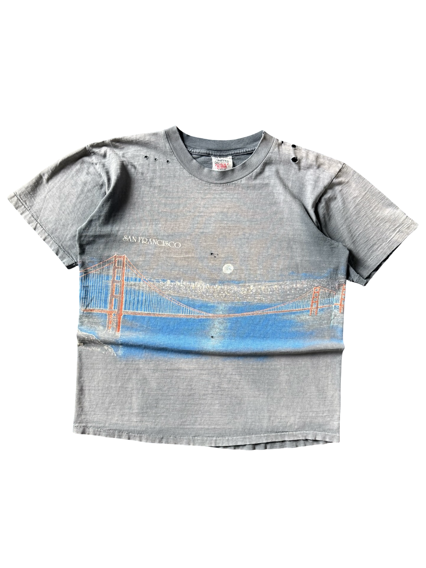 90s faded San Francisco "golden gate bridge" location shirt (XL)