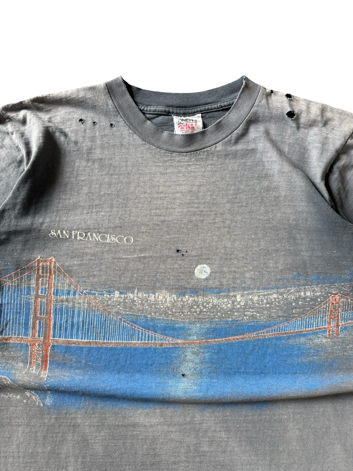 90s faded San Francisco "golden gate bridge" location shirt (XL)