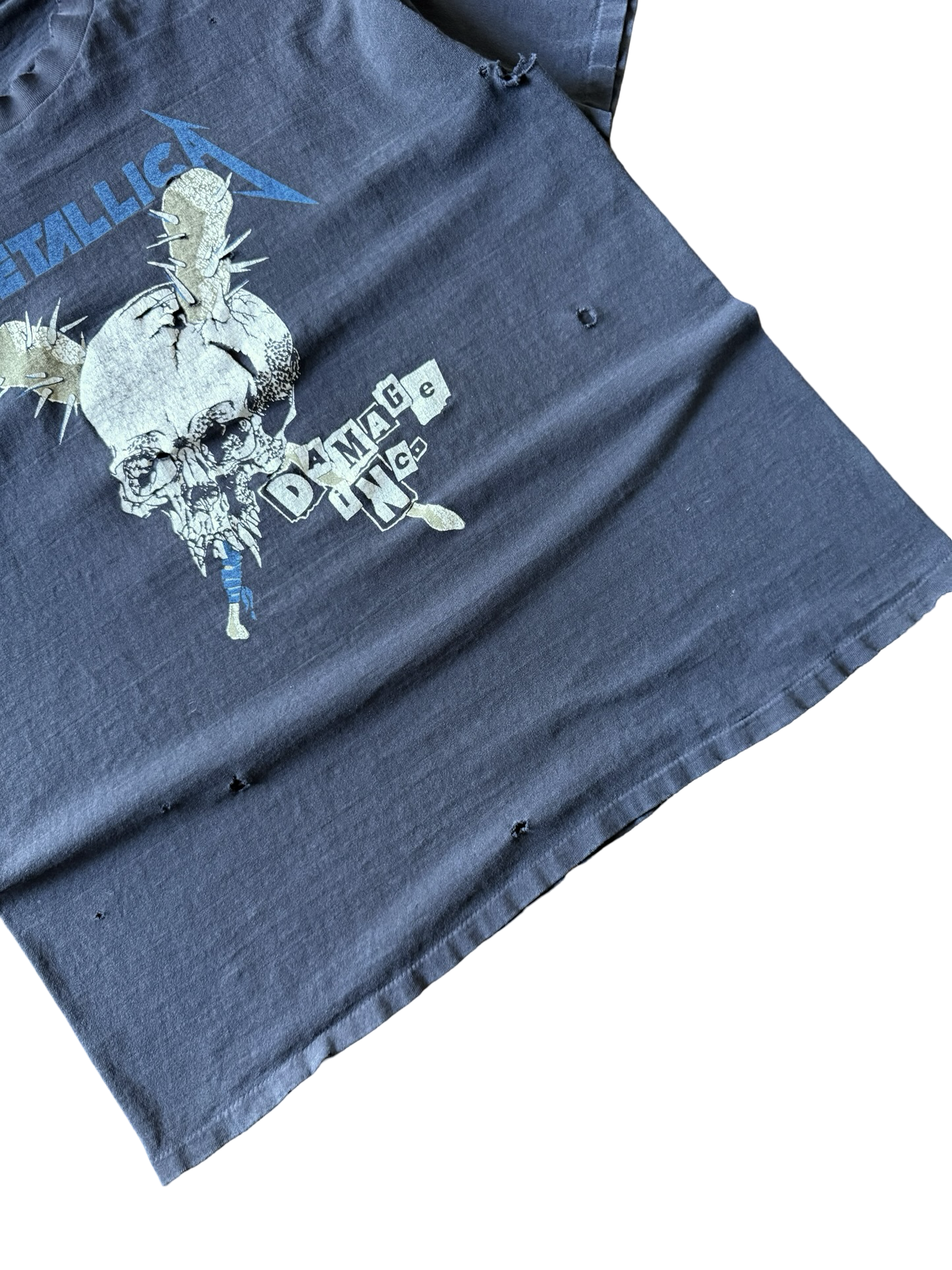 90s distressed vintage Metallica "garage days" band shirt