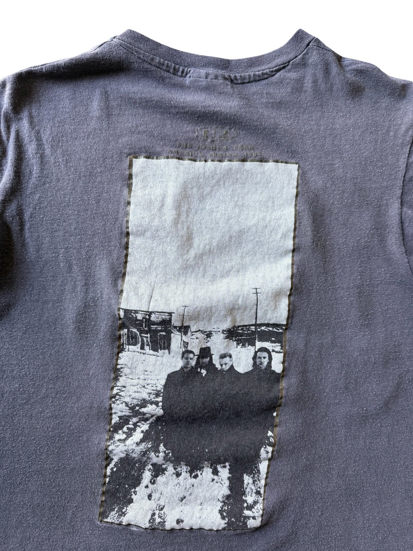 1987 faded U2 "joshua tree" album cover band shirt