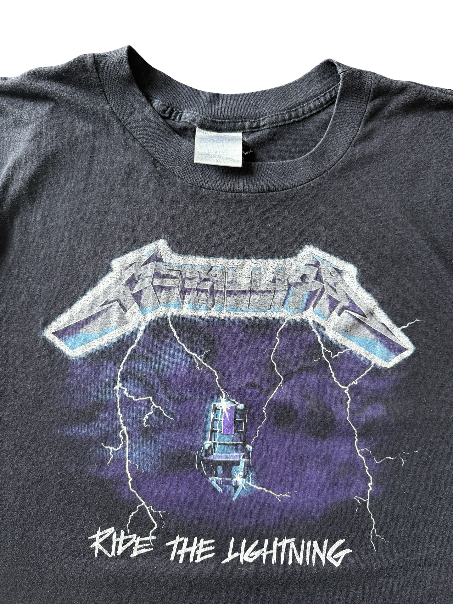 1989 Metallica "ride the lightning" band shirt