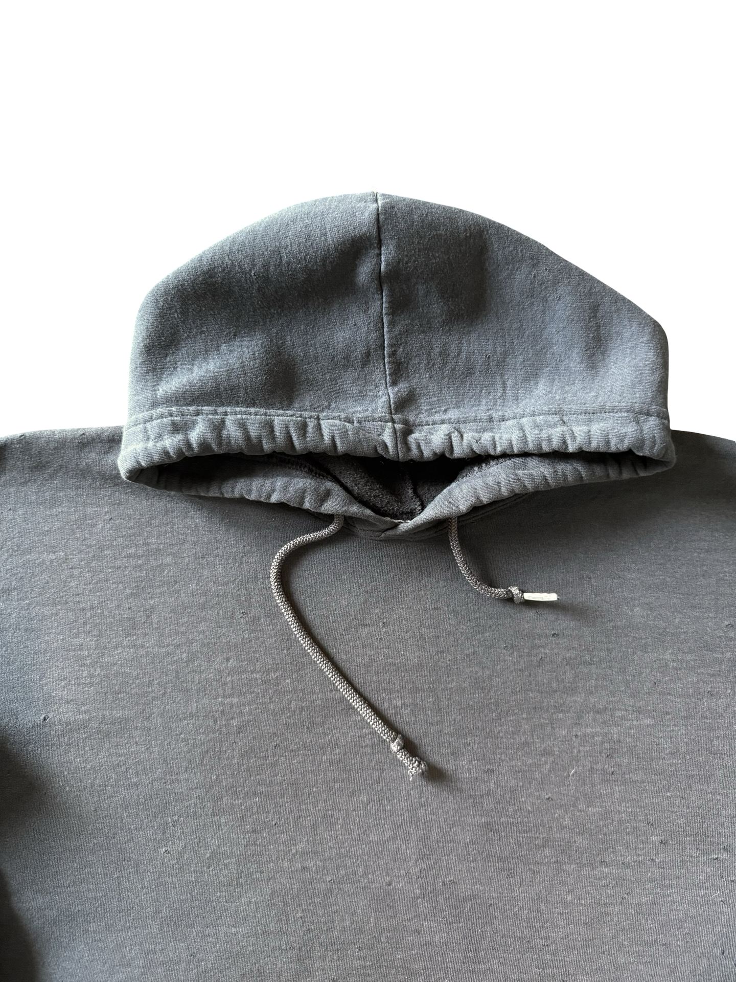 2000s heavily distressed black blank hoodie (XL)