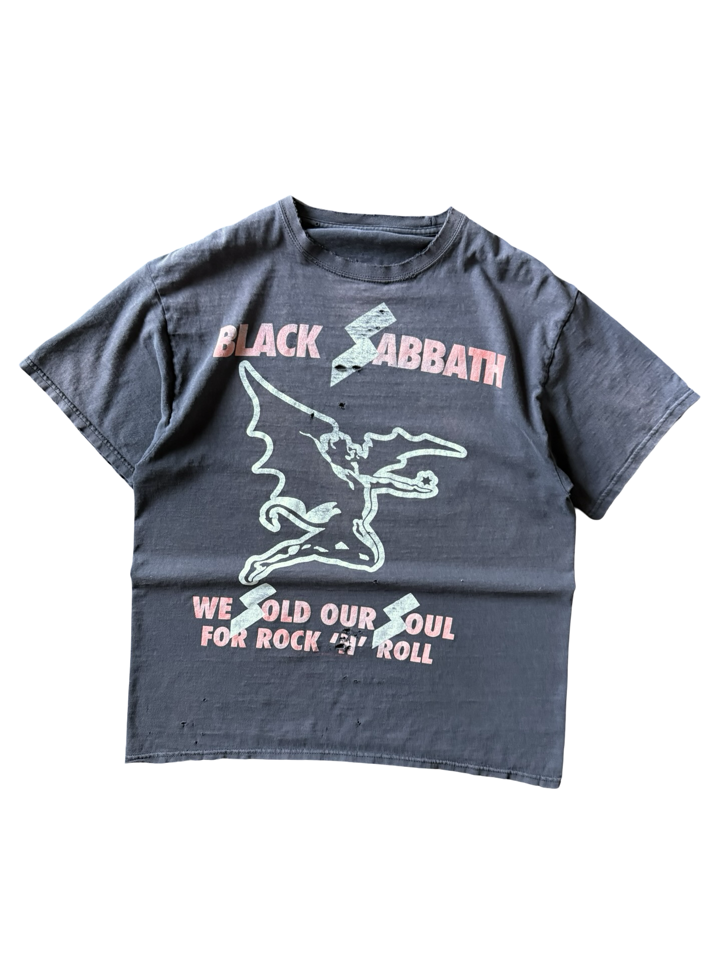 Y2K faded Black Sabbath "we sold our soul for rock n' roll" band shirt