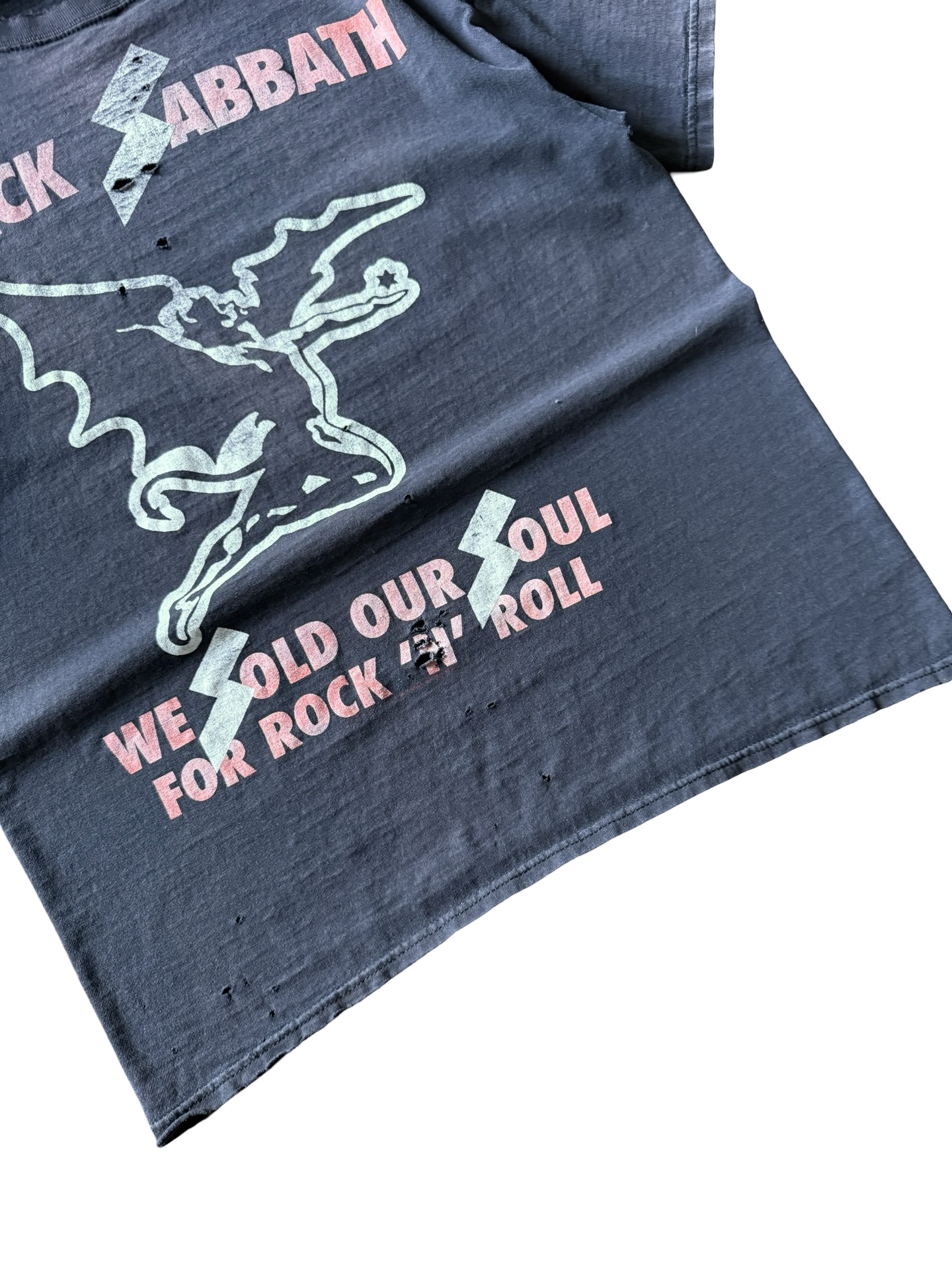 Y2K faded Black Sabbath "we sold our soul for rock n' roll" band shirt