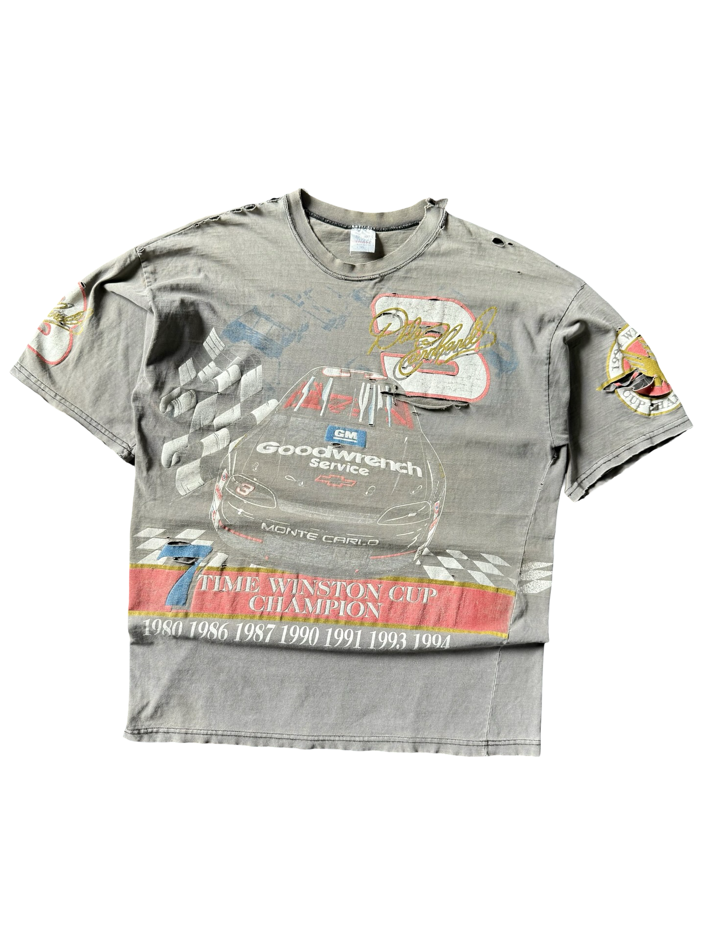 1995 faded & distressed Nascar Winston Cup "Dale Earnhardt" shirt (XL)