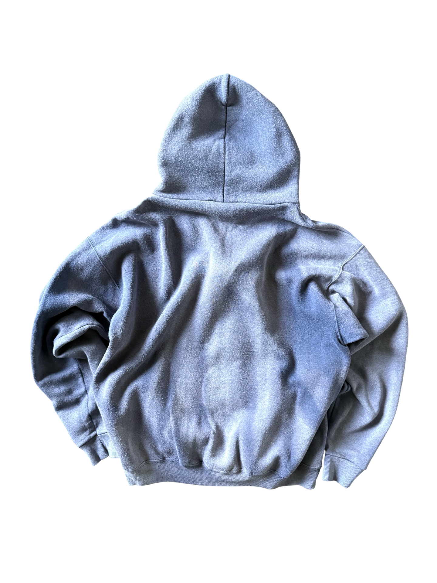 90s sun-faded "tultex" blue essential blank hoodie (LARGE)