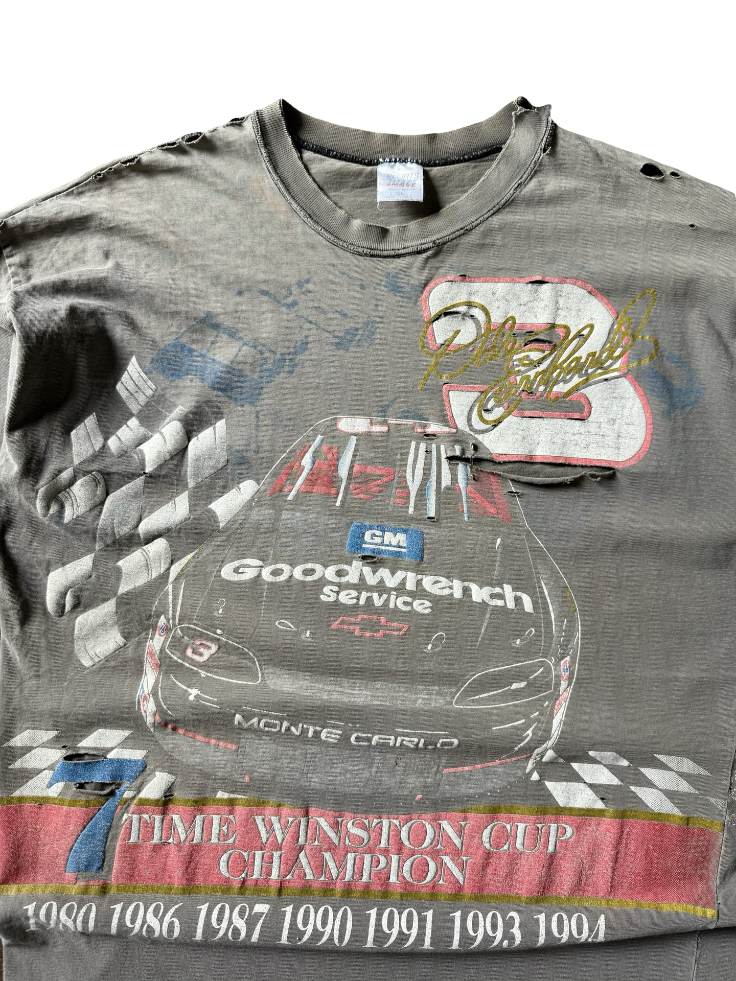 1995 faded & distressed Nascar Winston Cup "Dale Earnhardt" shirt (XL)