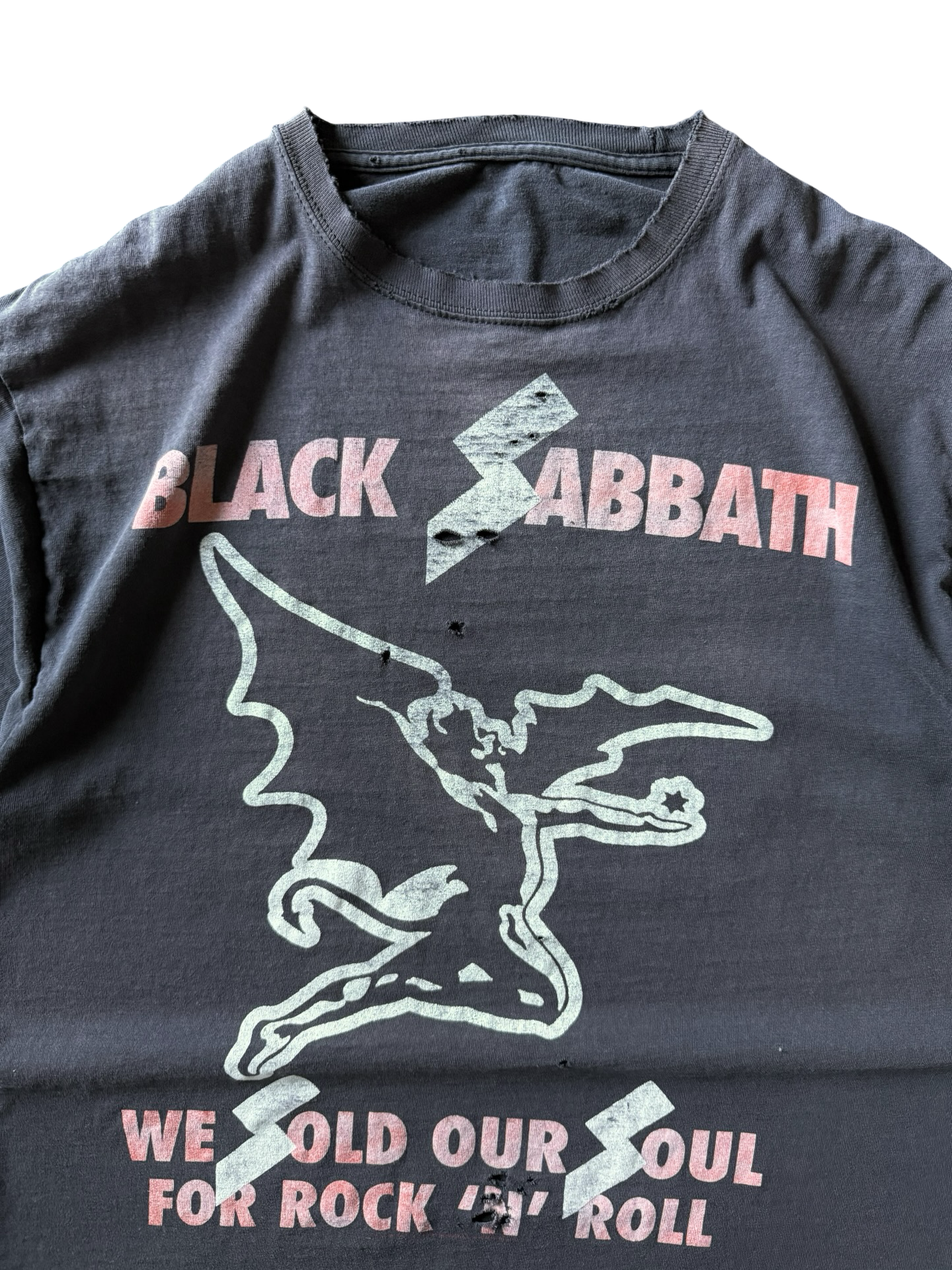 Y2K faded Black Sabbath "we sold our soul for rock n' roll" band shirt