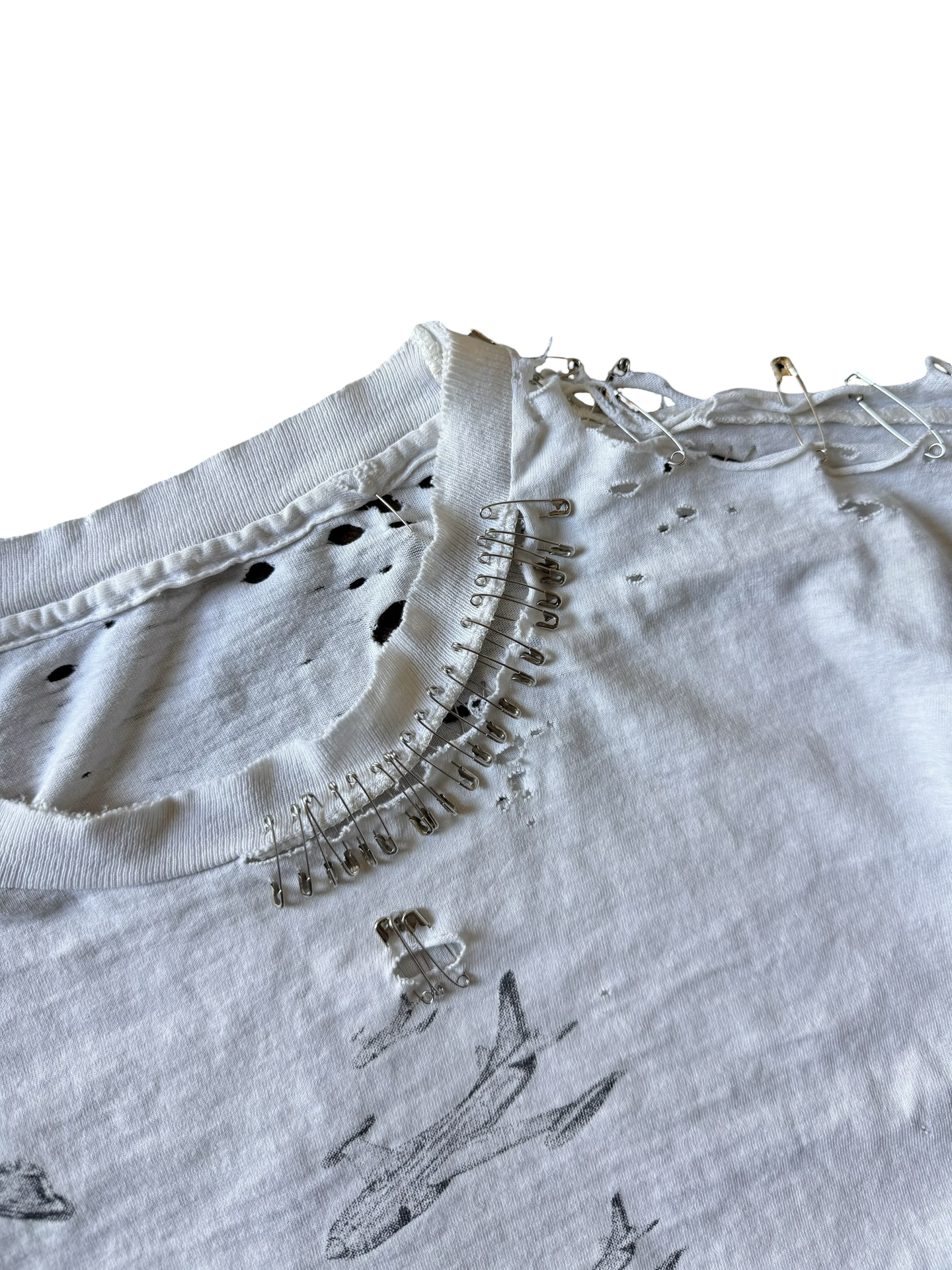 1996 heavily distressed Foo Fighters (UFO) tour shirt