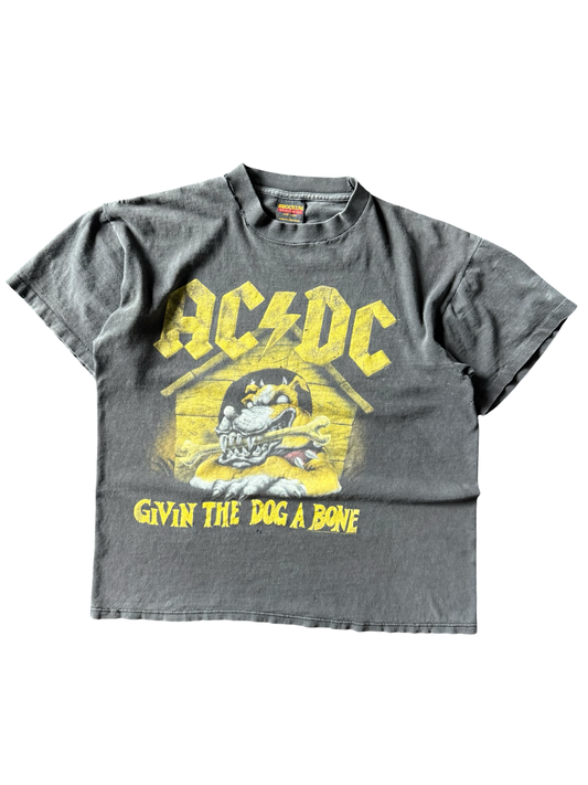 1991 faded AC/DC "givin the dog a bone" band shirt