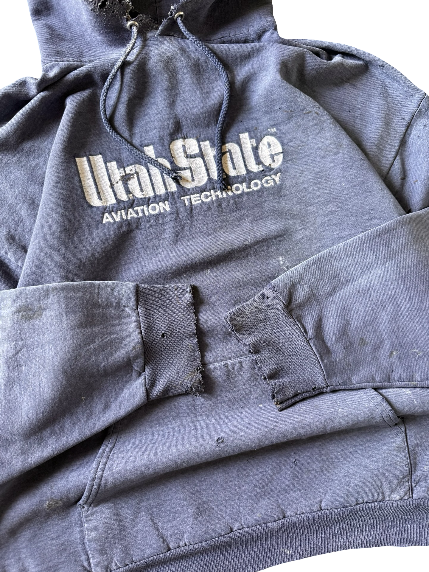 2000s distressed & faded Collegiate hoodie (XL)