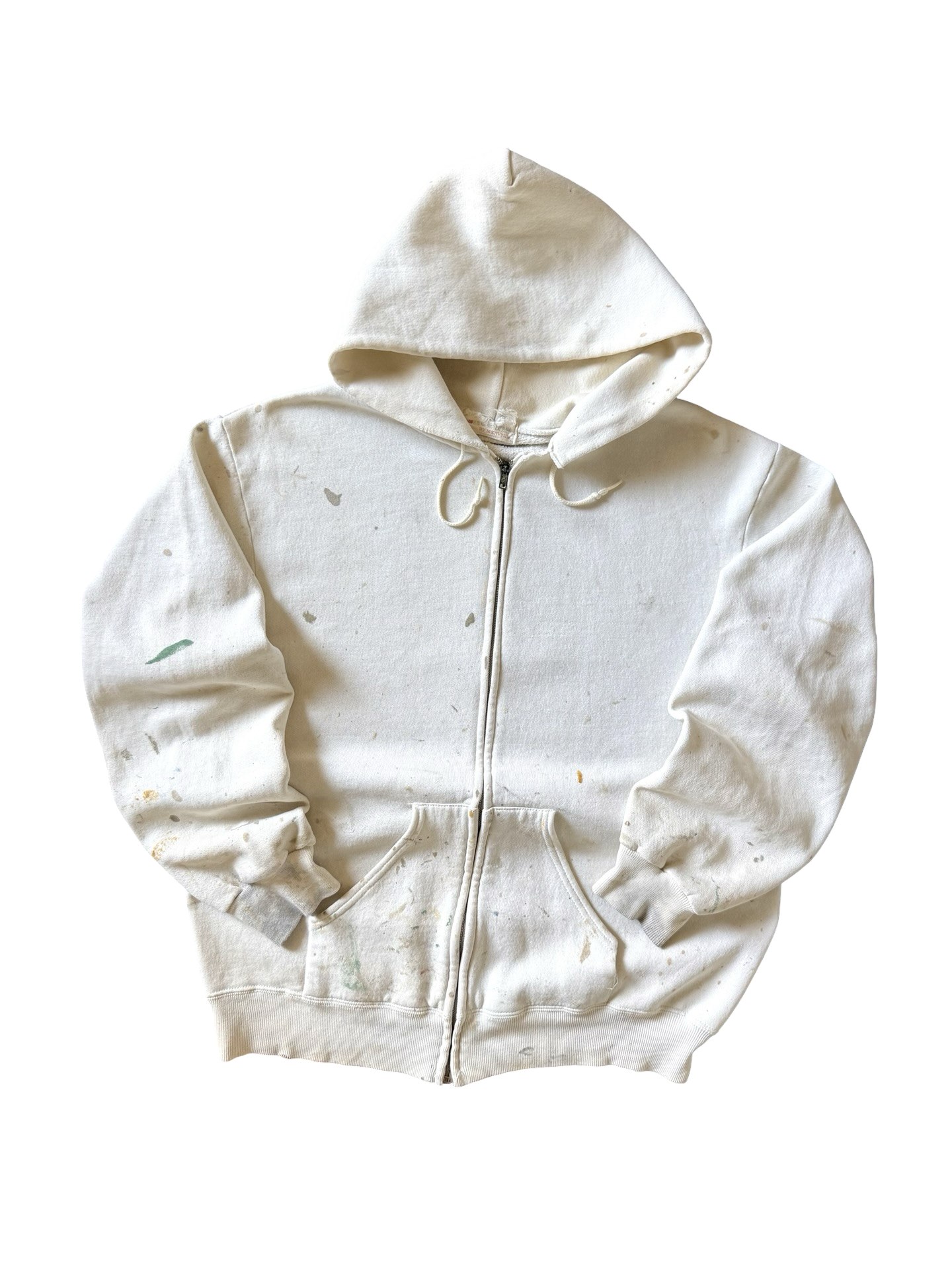 2000s lightly distressed white blank hoodie (LARGE)