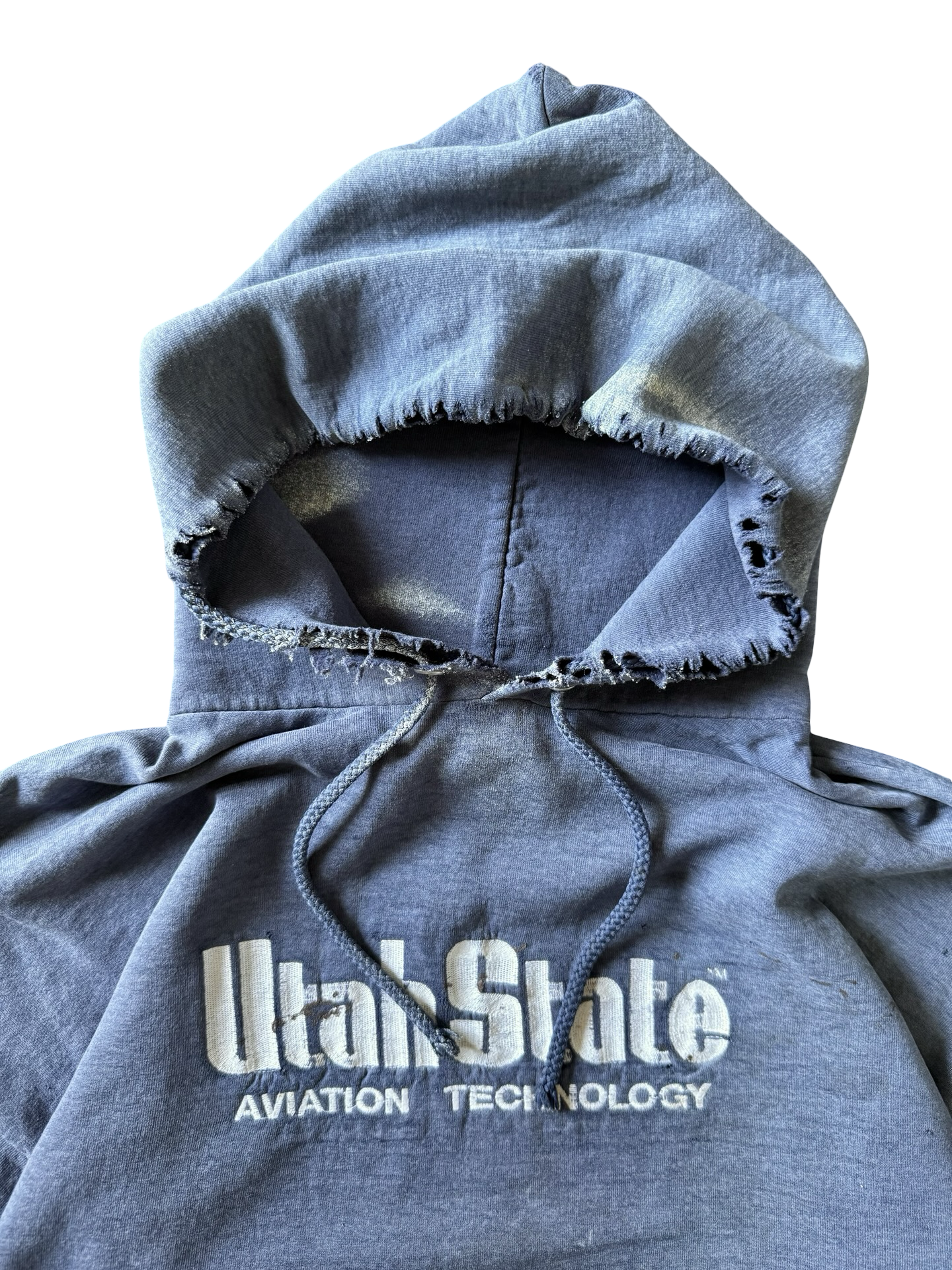 2000s distressed & faded Collegiate hoodie (XL)