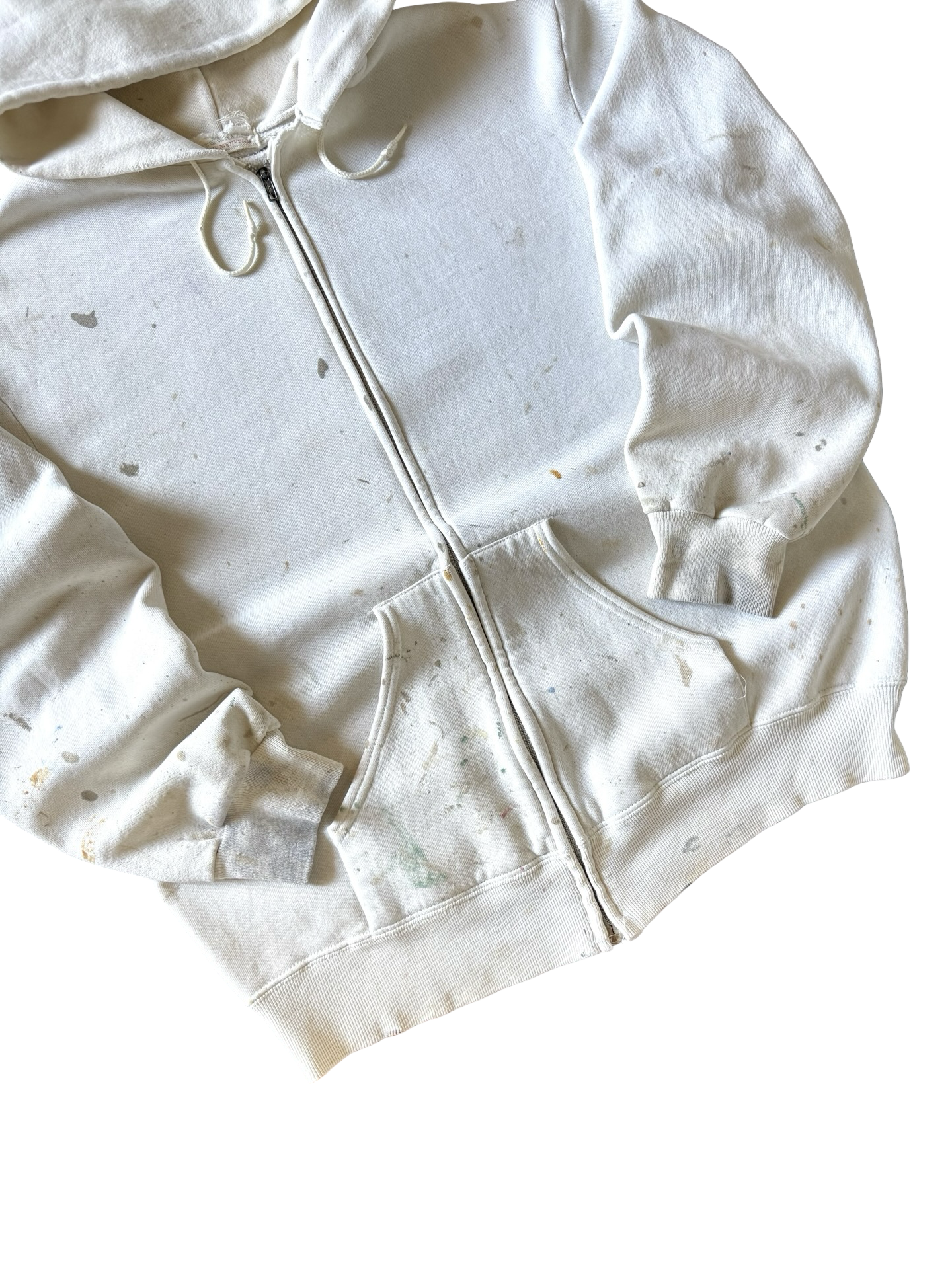 2000s lightly distressed white blank hoodie (LARGE)