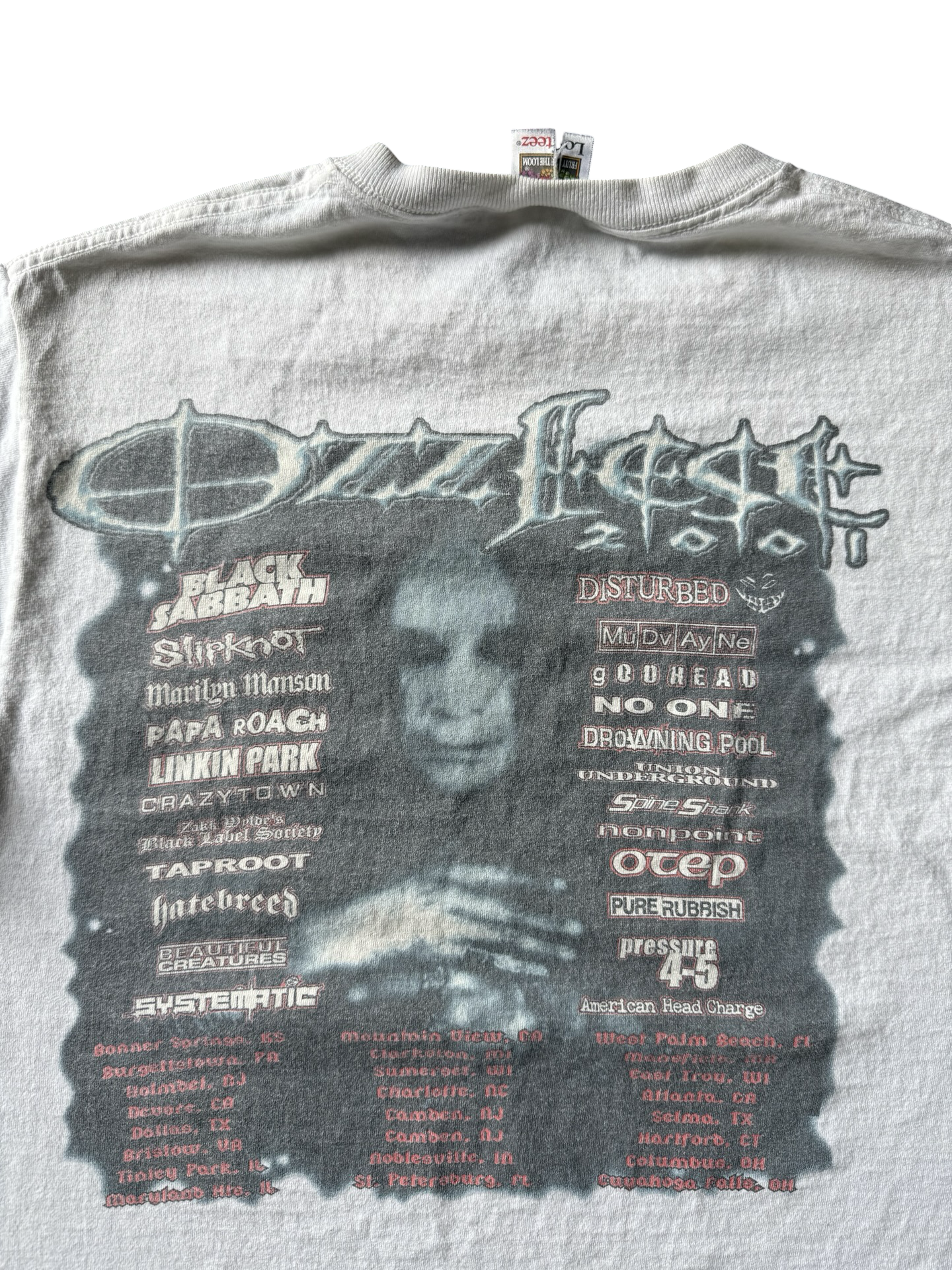 2001 Ozz Fest Ozzy Osbourne concert shirt