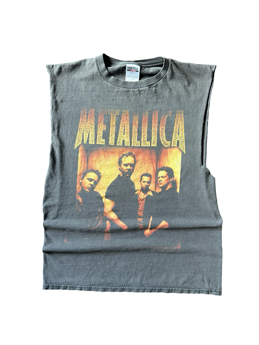 1998 faded Metallica "north america reload" tour cut-off shirt