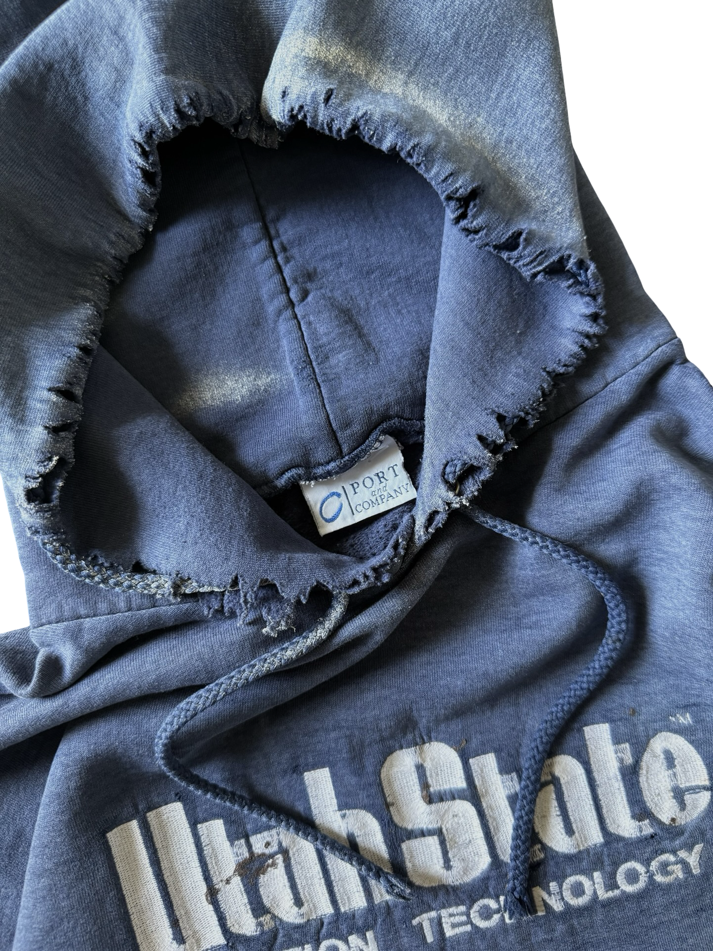 2000s distressed & faded Collegiate hoodie (XL)