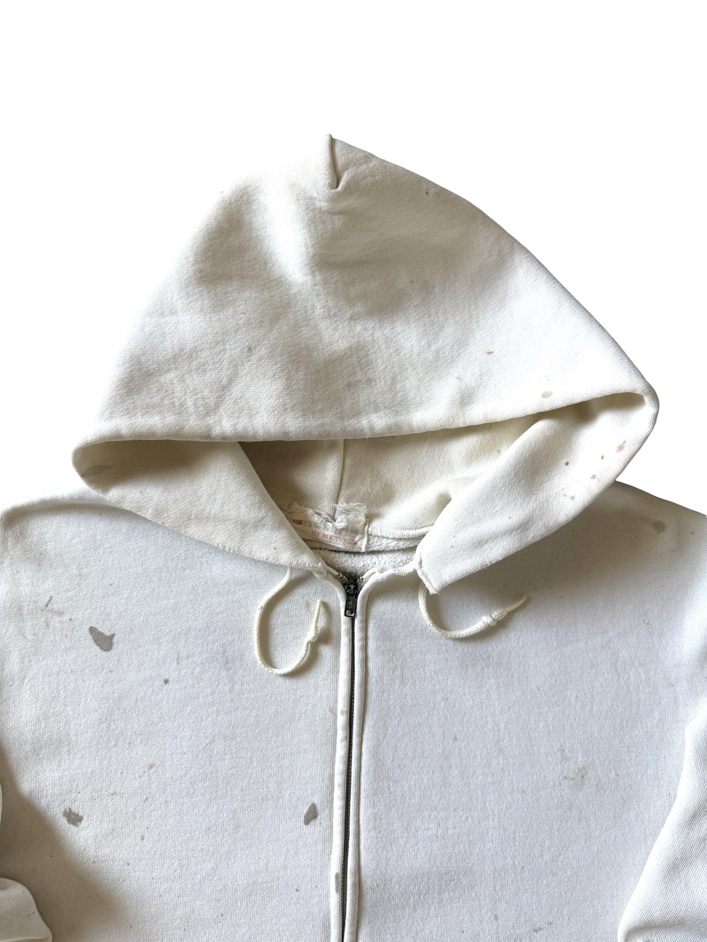 2000s lightly distressed white blank hoodie (LARGE)