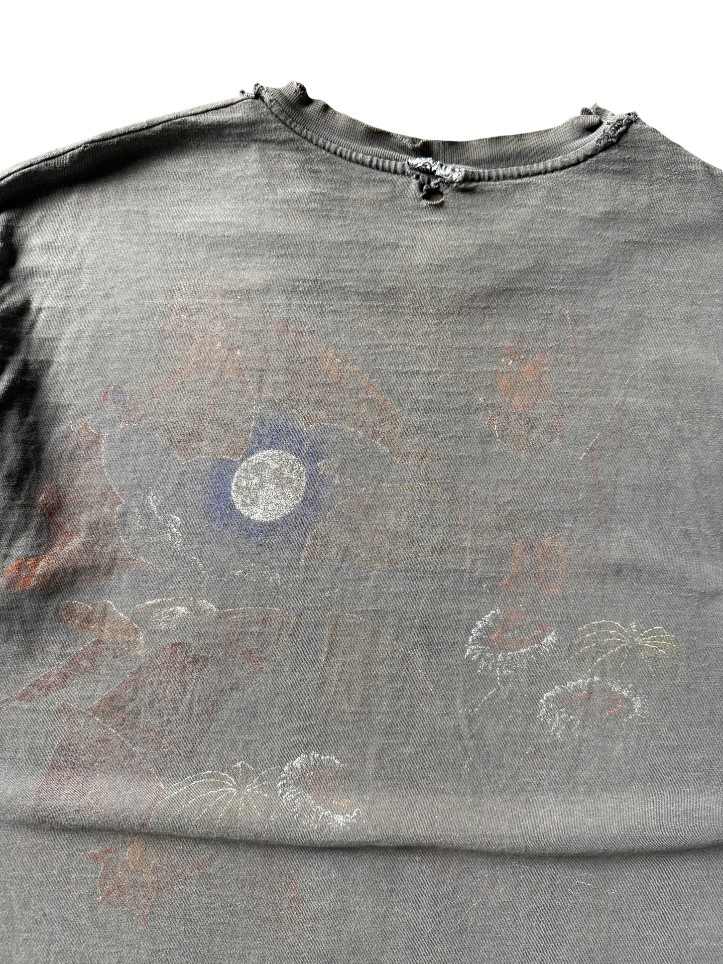 90s faded Bat animal nature shirt (LARGE)