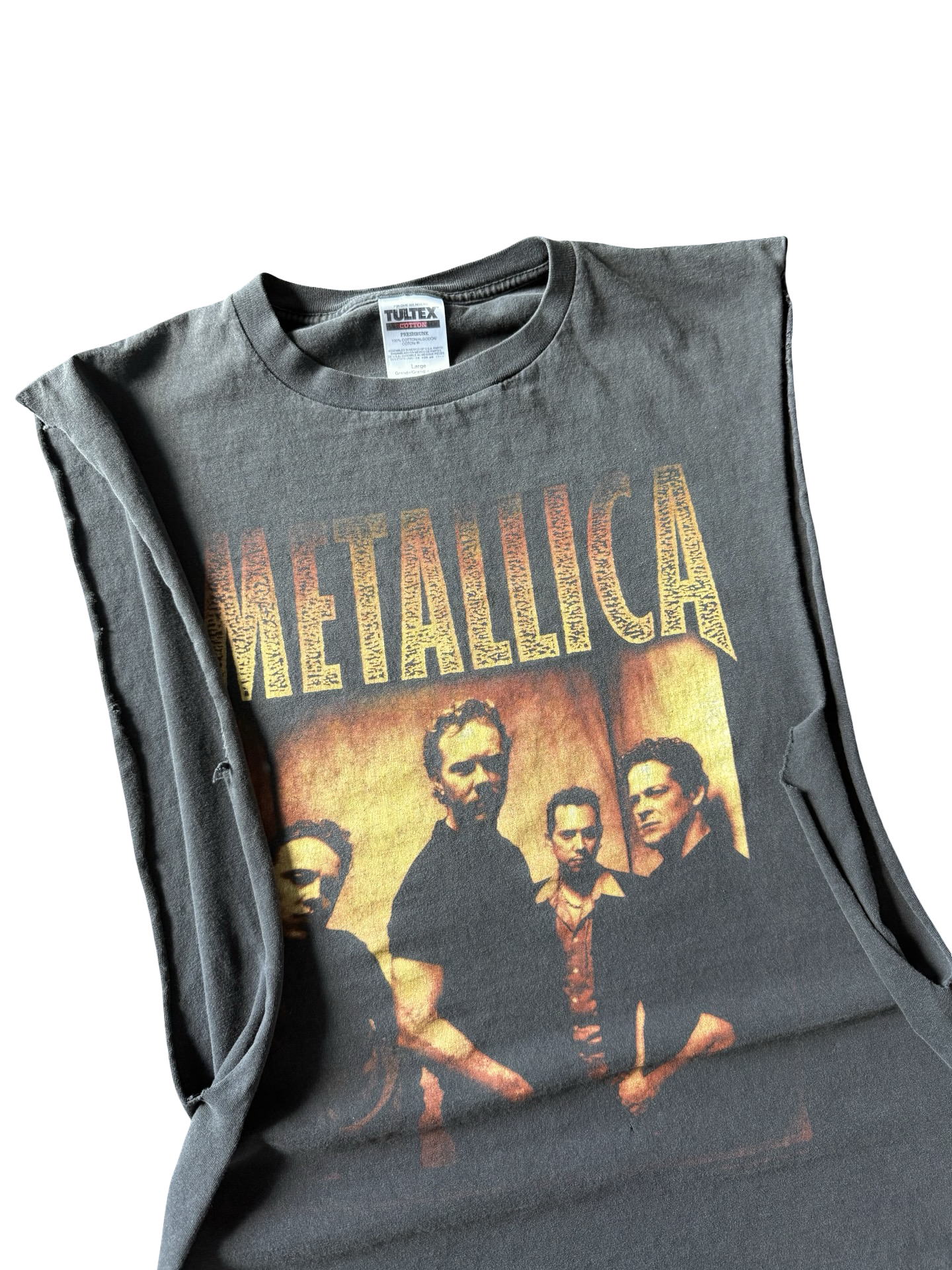 1998 faded Metallica "north america reload" tour cut-off shirt