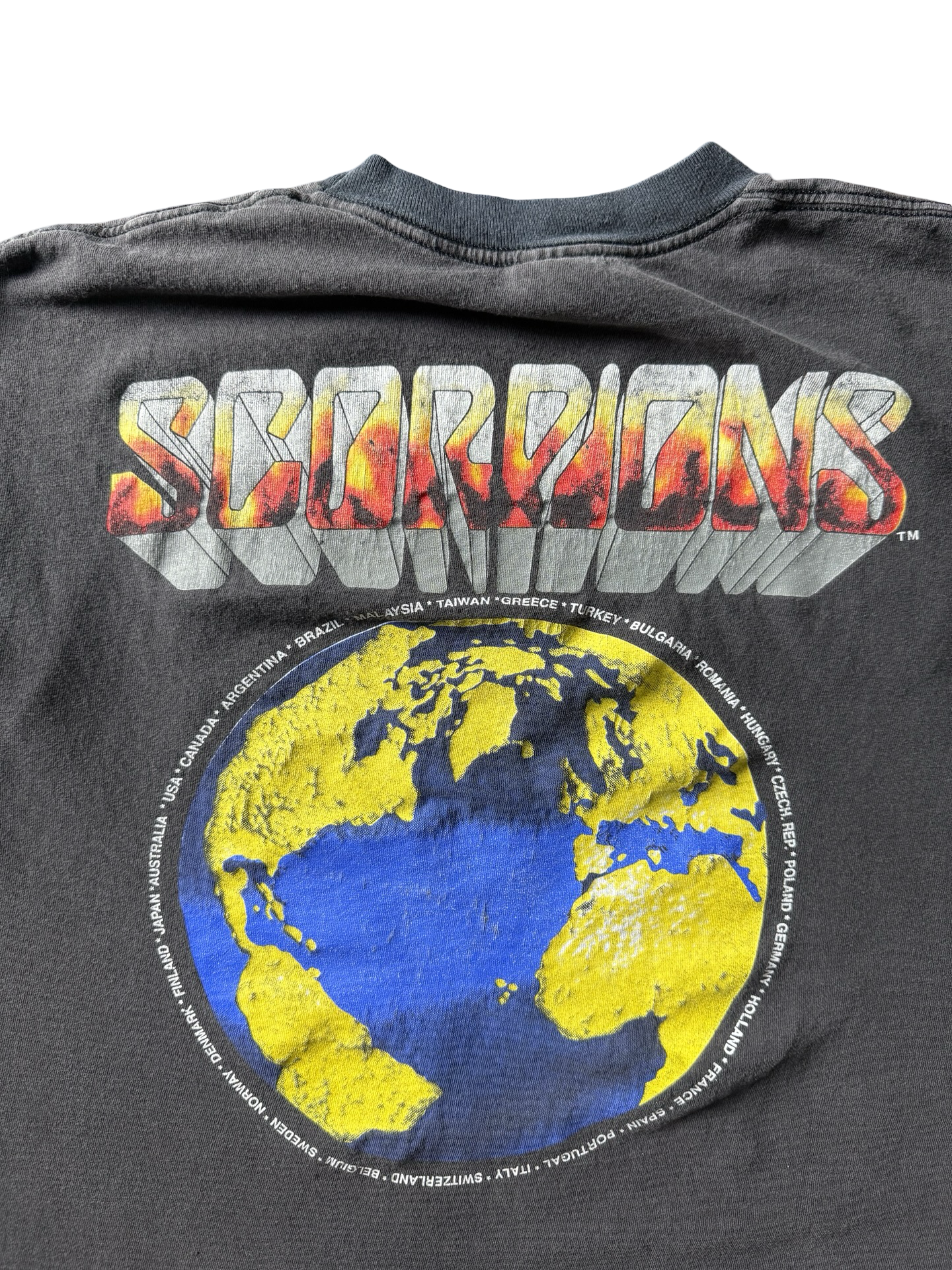 90s Scorpions biker "world tour" band shirt