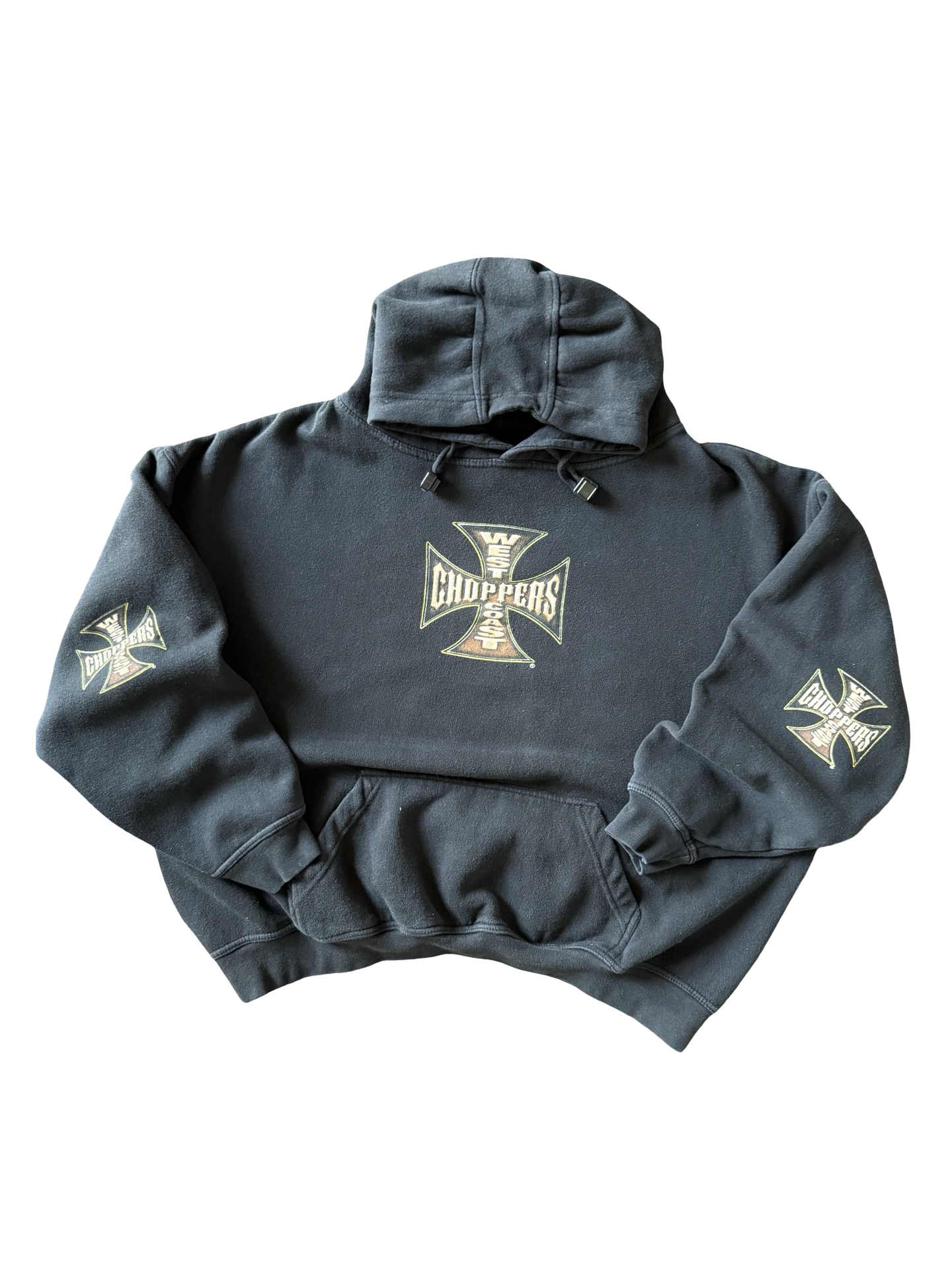 2000s West Coast Choppers "orange bike" biker hoodie (XL)