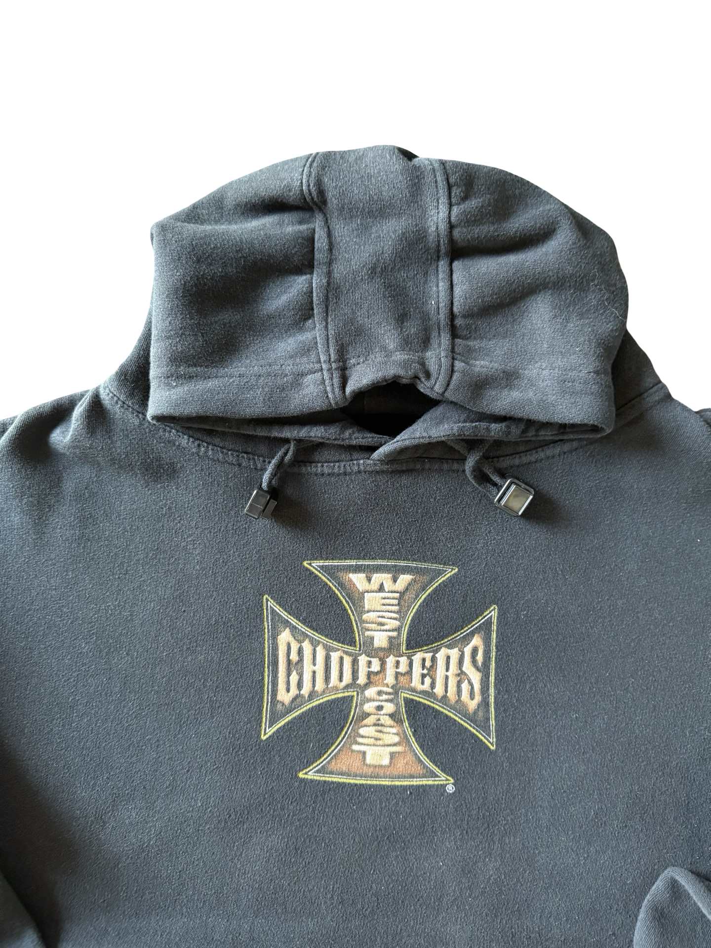 2000s West Coast Choppers "orange bike" biker hoodie (XL)