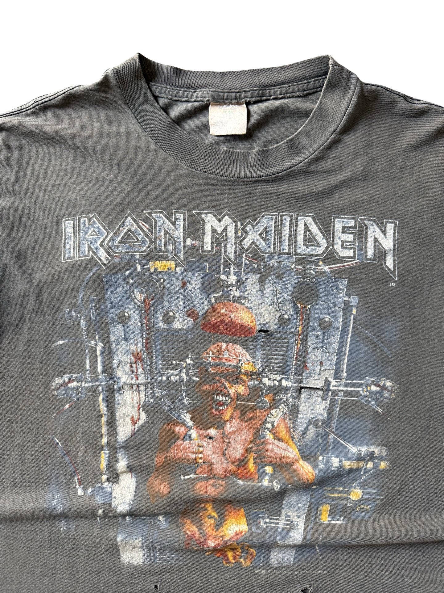 1995 faded Iron Maiden "x factor" band shirt