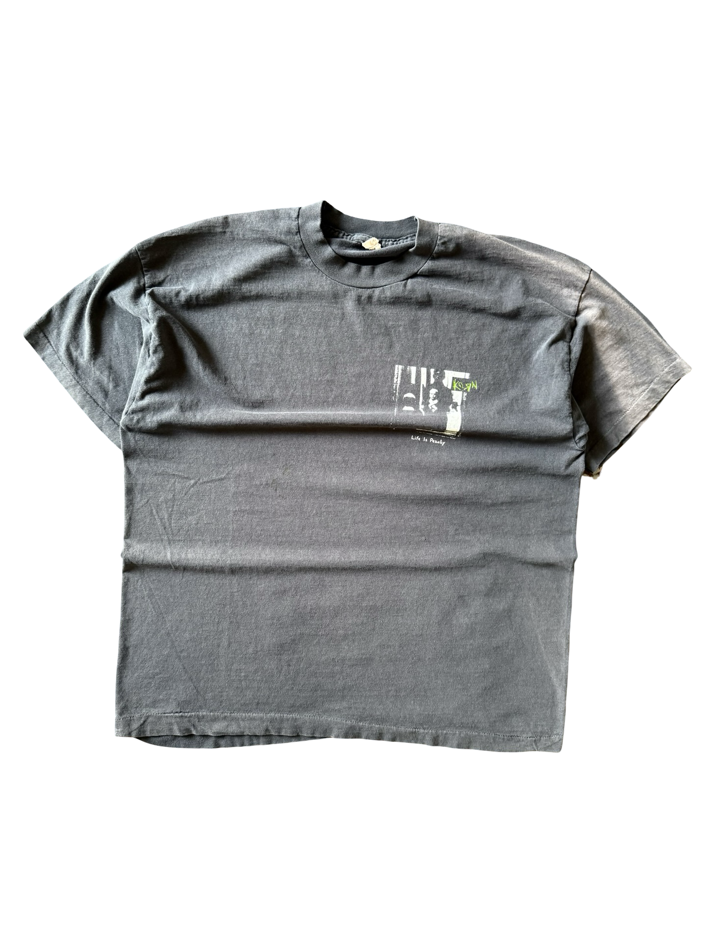 90s vintage faded Korn "life is peachy" album promo shirt