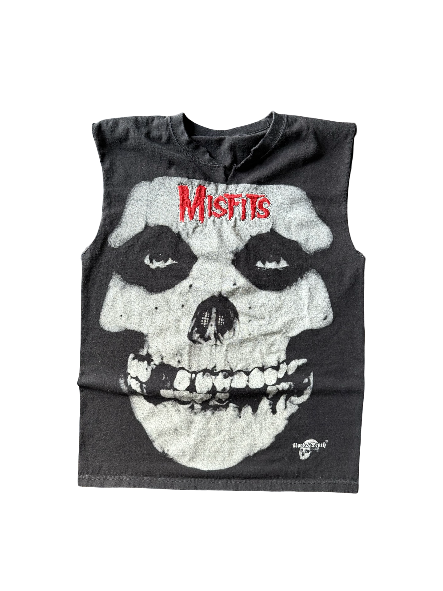 Y2K vintage Misfits punk band cut-off shirt