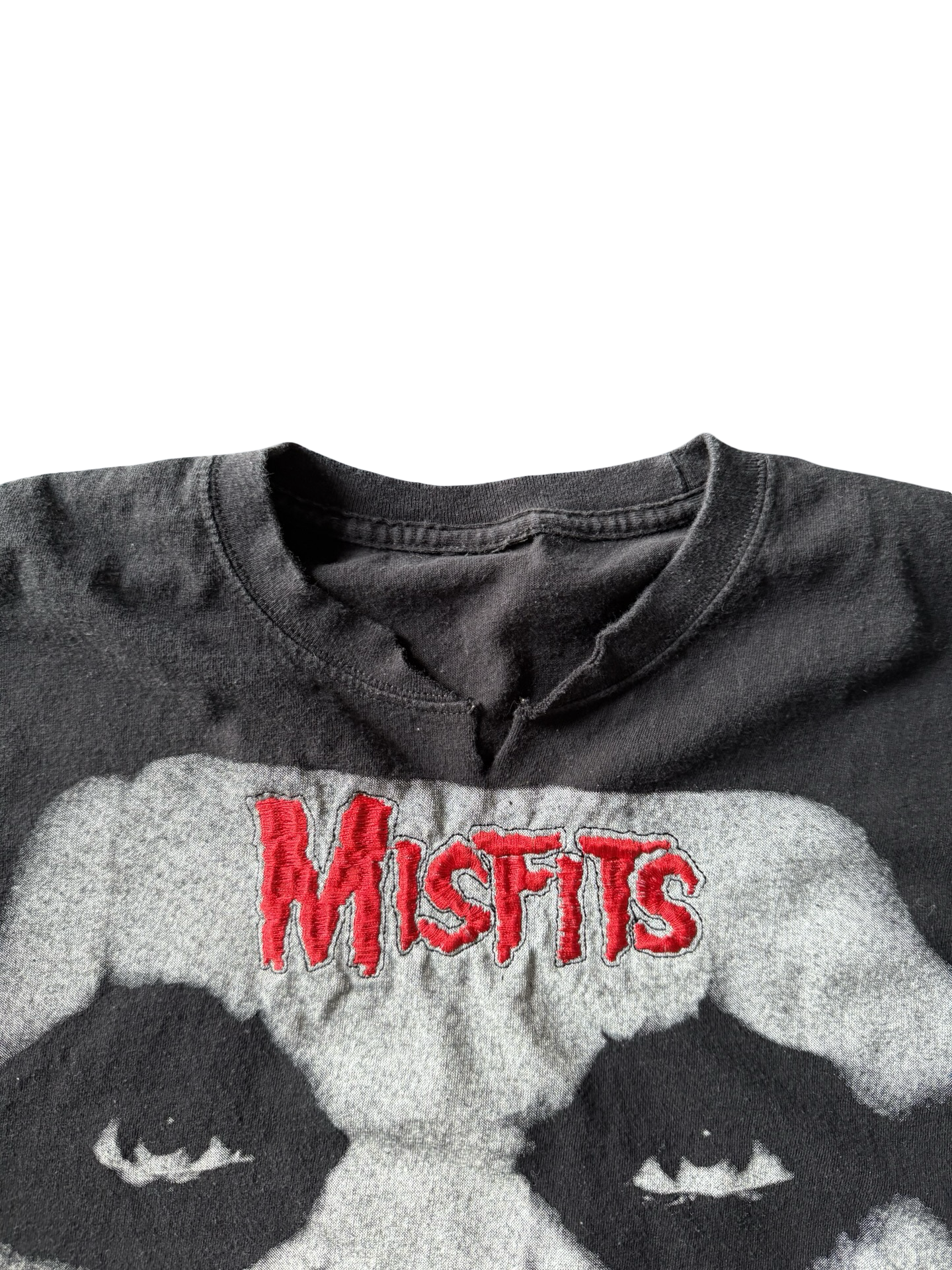 Y2K vintage Misfits punk band cut-off shirt