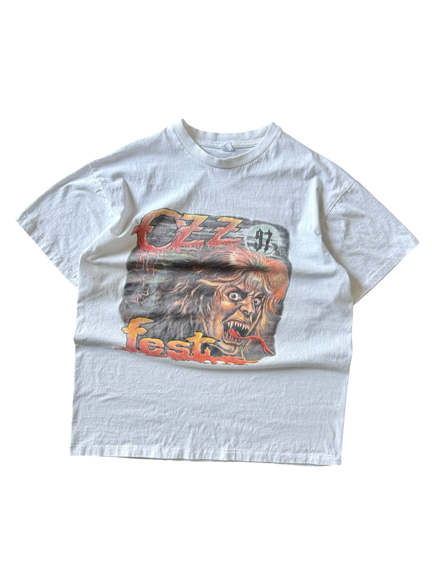 1997 ozz fest ozzy osbourne parking lot boot shirt