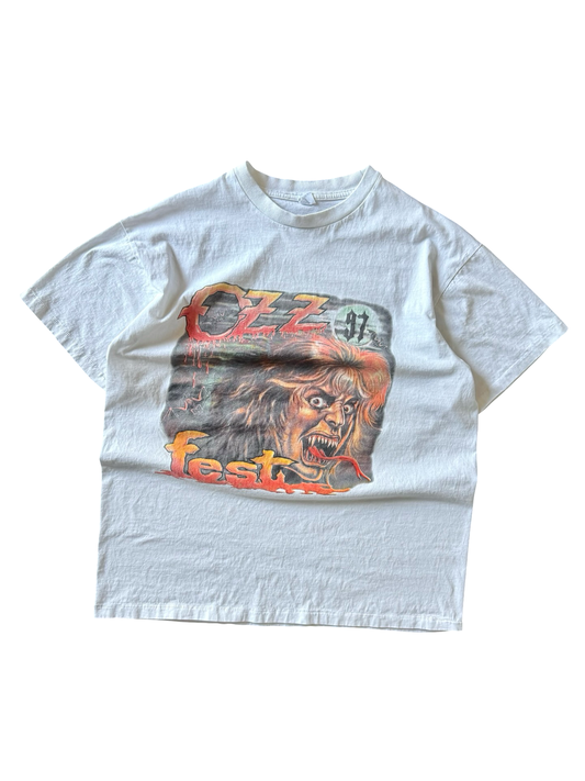 1997 ozz fest ozzy osbourne parking lot boot shirt