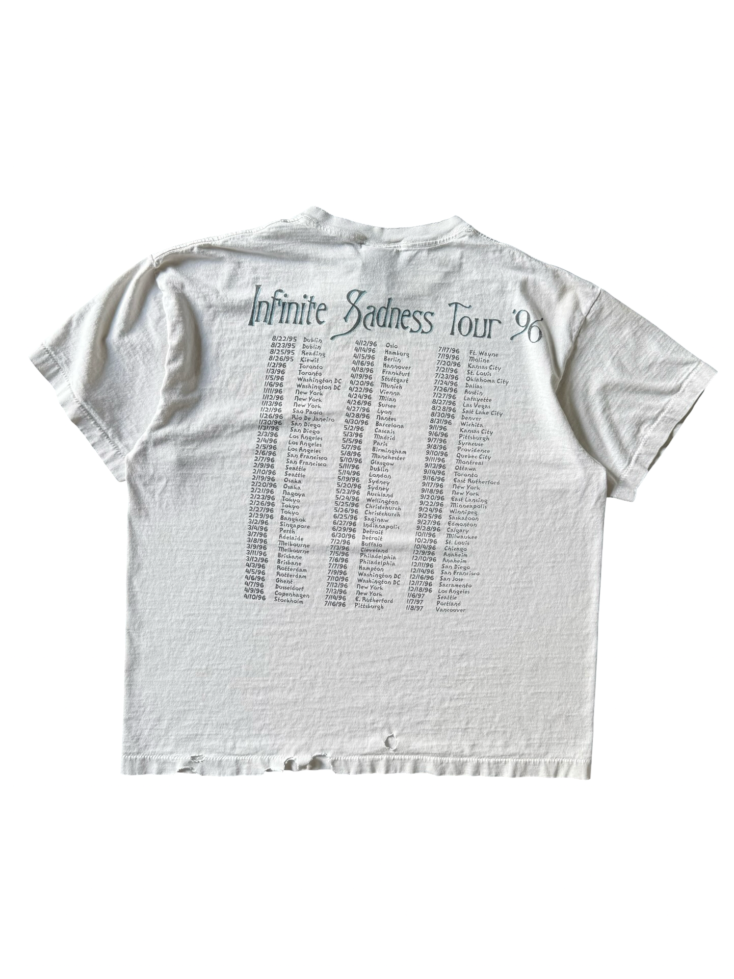 1996 Smashing Pumpkins "Infinite Sadness" tour shirt
