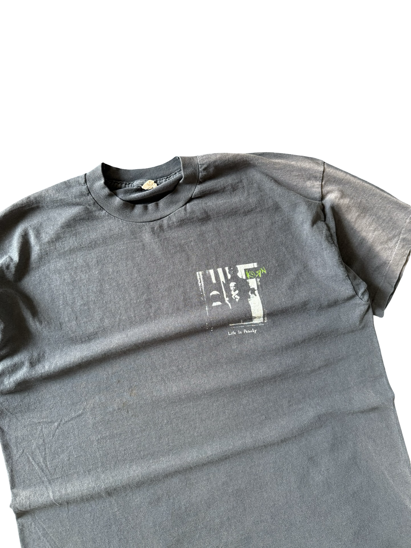 90s vintage faded Korn "life is peachy" album promo shirt