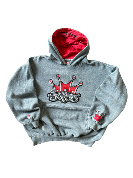 2000s JNCO "crown logo" embroidered skate hoodie (XL)
