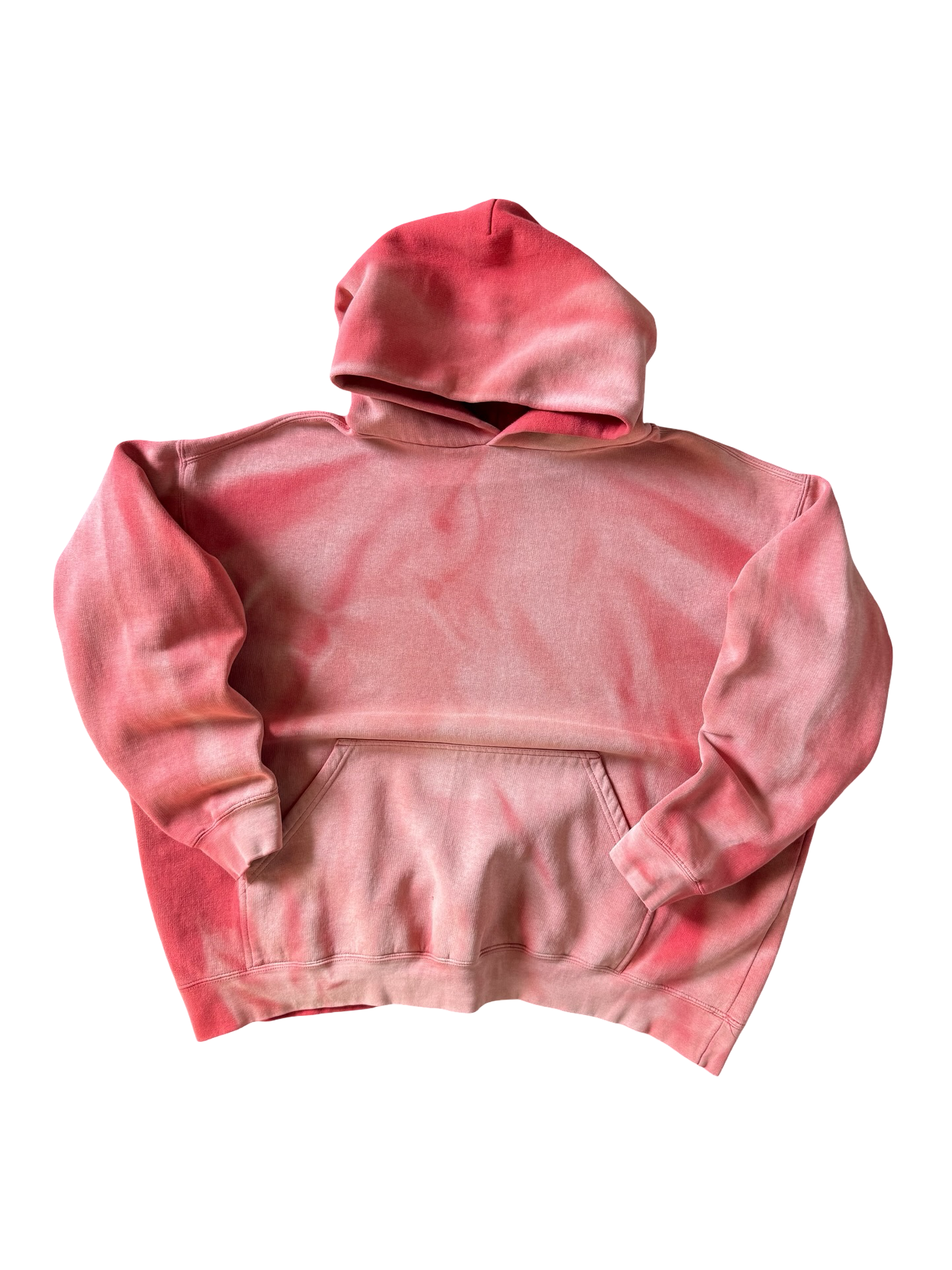 2000s sun-faded red blank hoodie (XL)