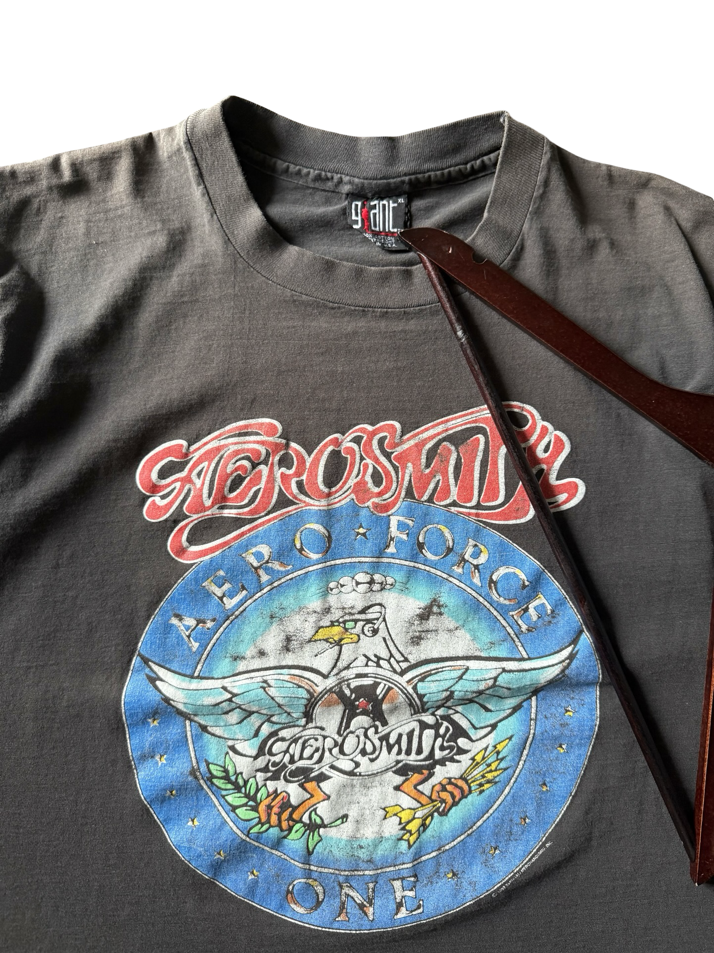 1993 faded Aerosmith "aero force one" tour shirt