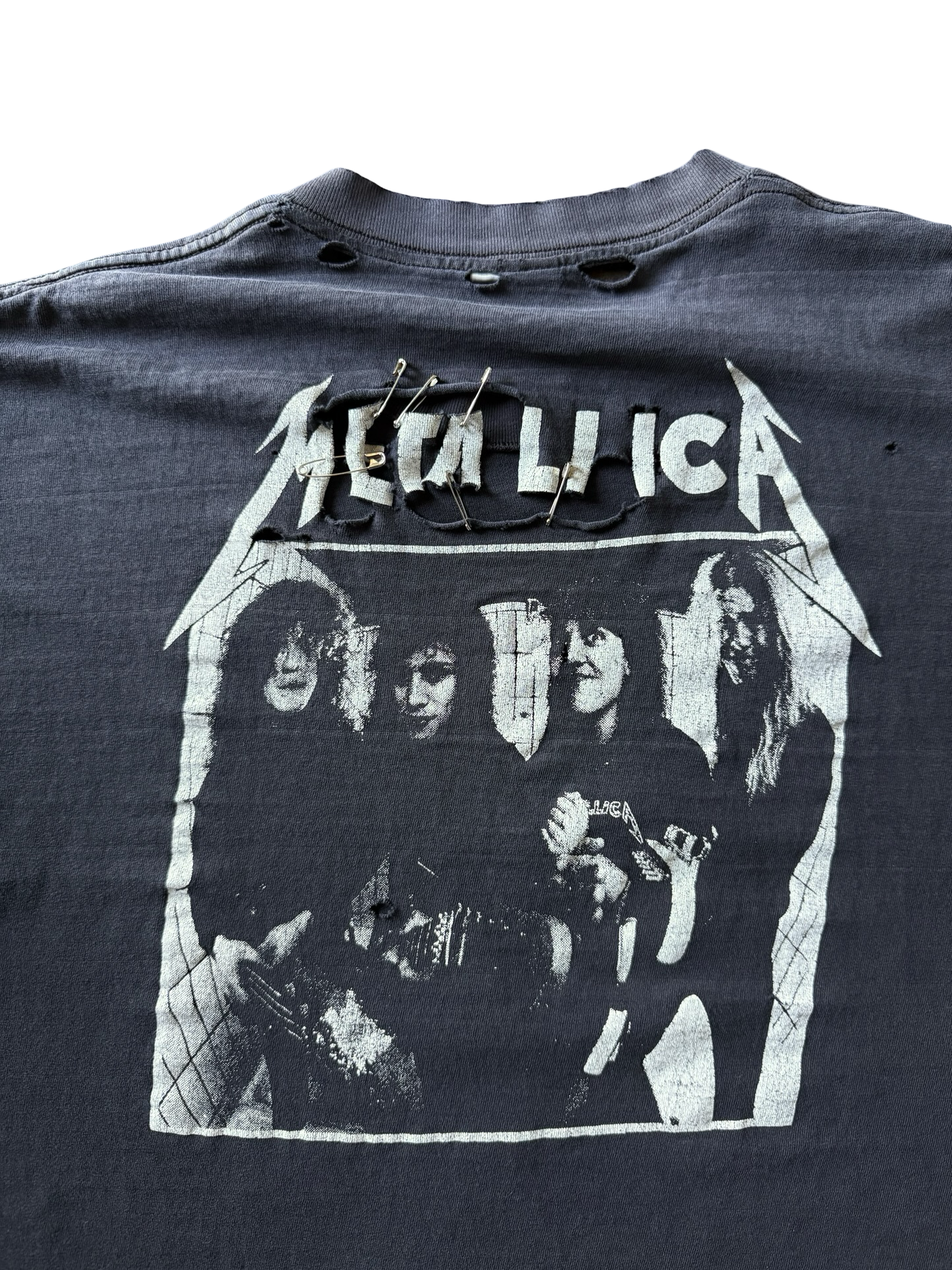 90s distressed vintage Metallica "garage days" band shirt