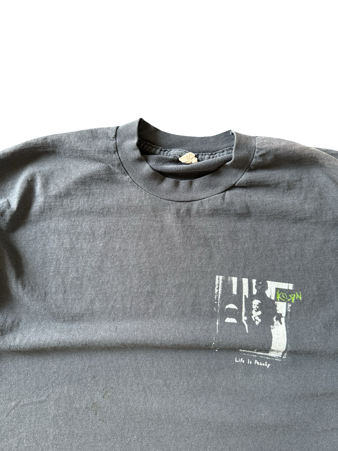 90s vintage faded Korn "life is peachy" album promo shirt
